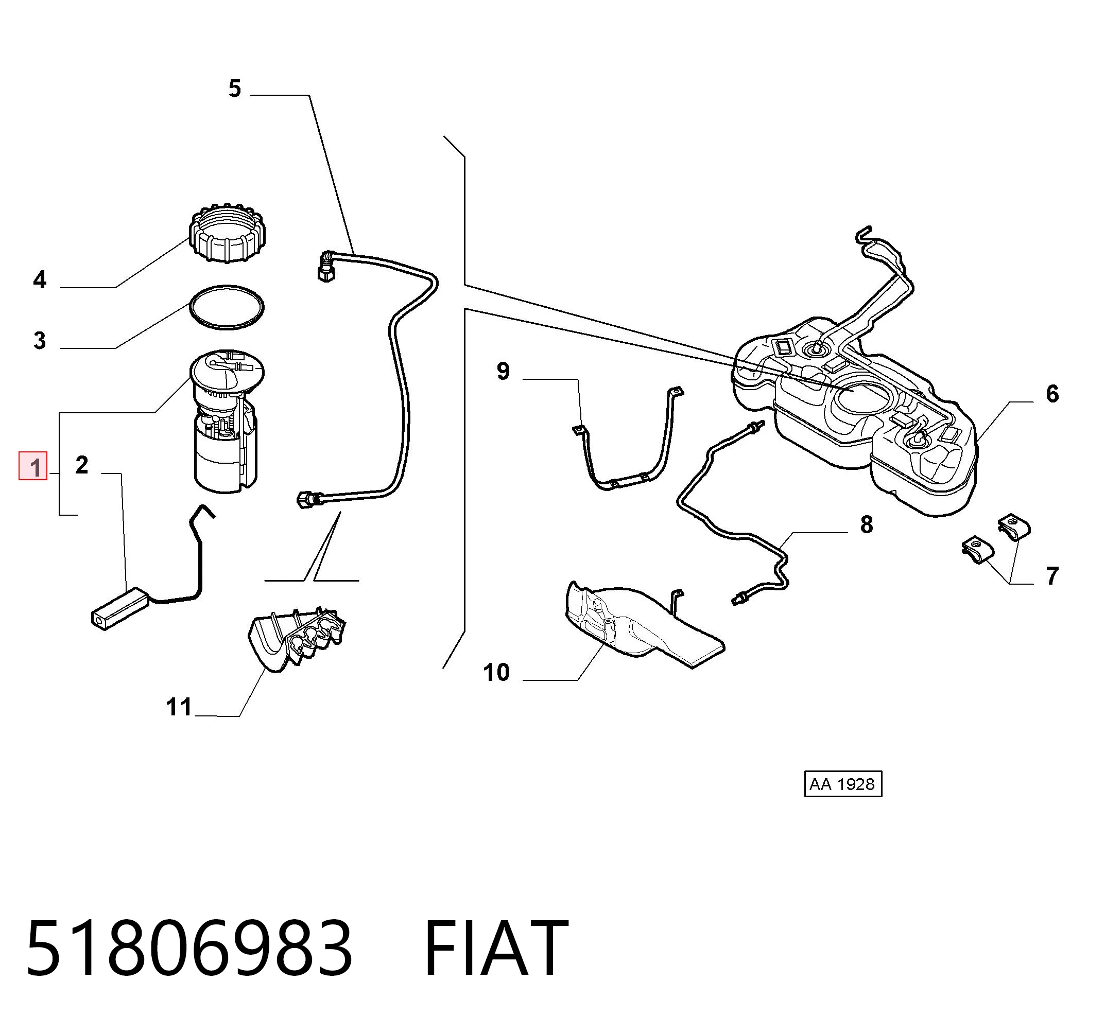51806983 Fiat/Alfa/Lancia Електробензонасос