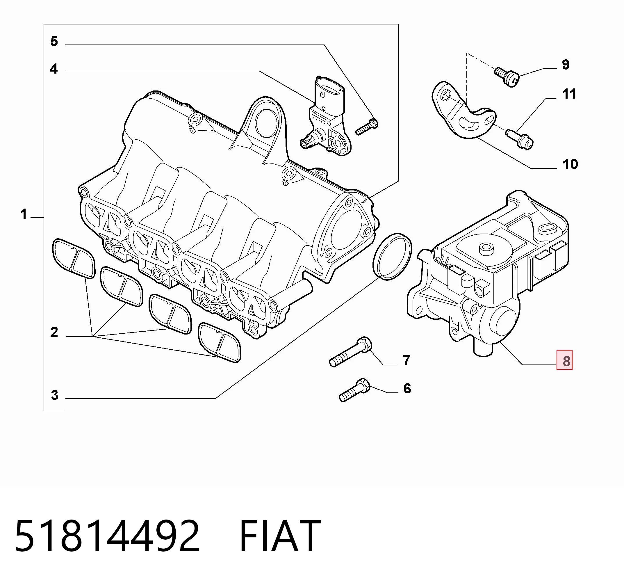 Блок дросельної заслінки Fiat Tipo EGEA седан (356) (2015 - 2026) ціна, від 22.81 USD