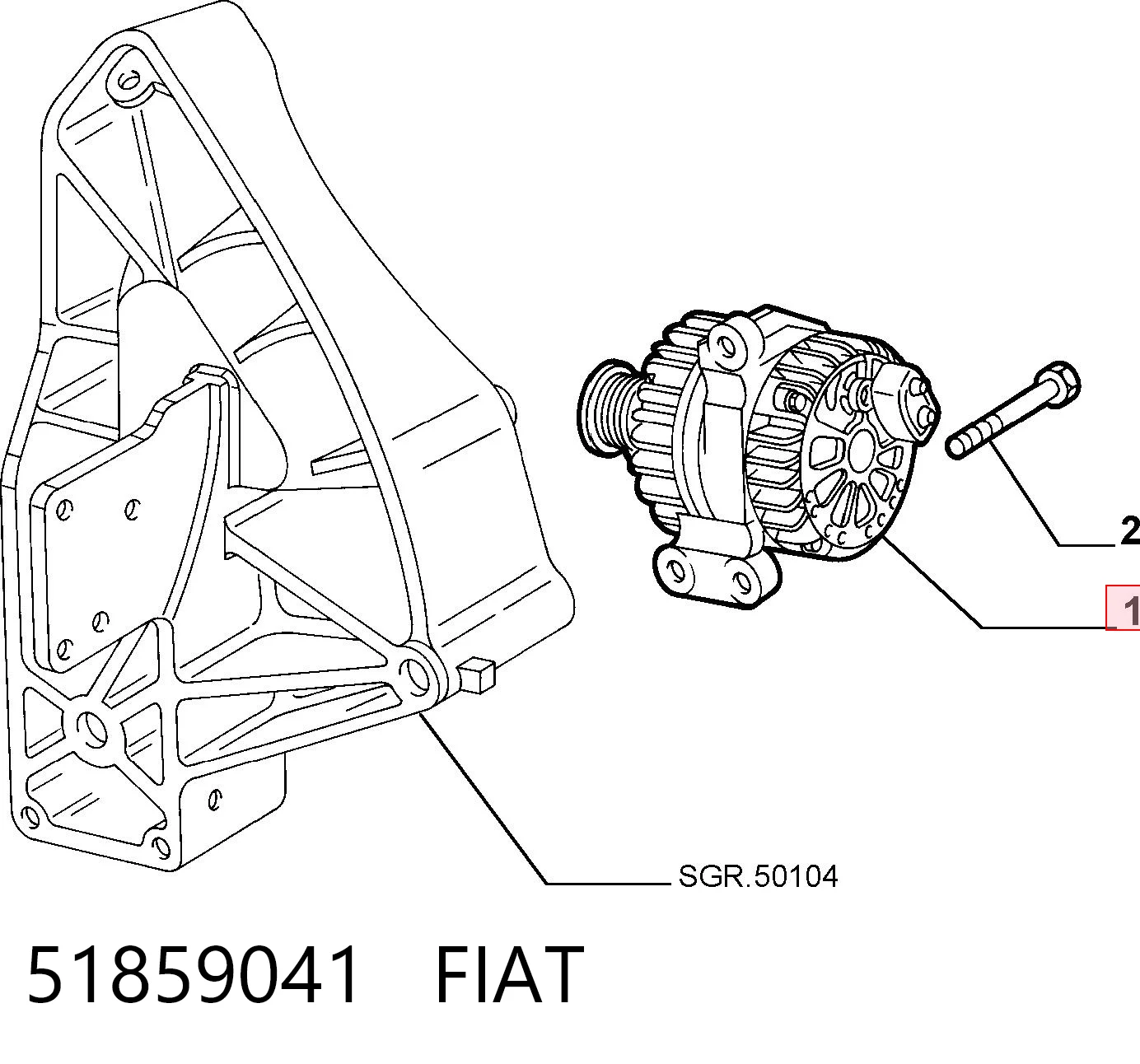 51859041 Fiat/Alfa/Lancia Авто генератор
