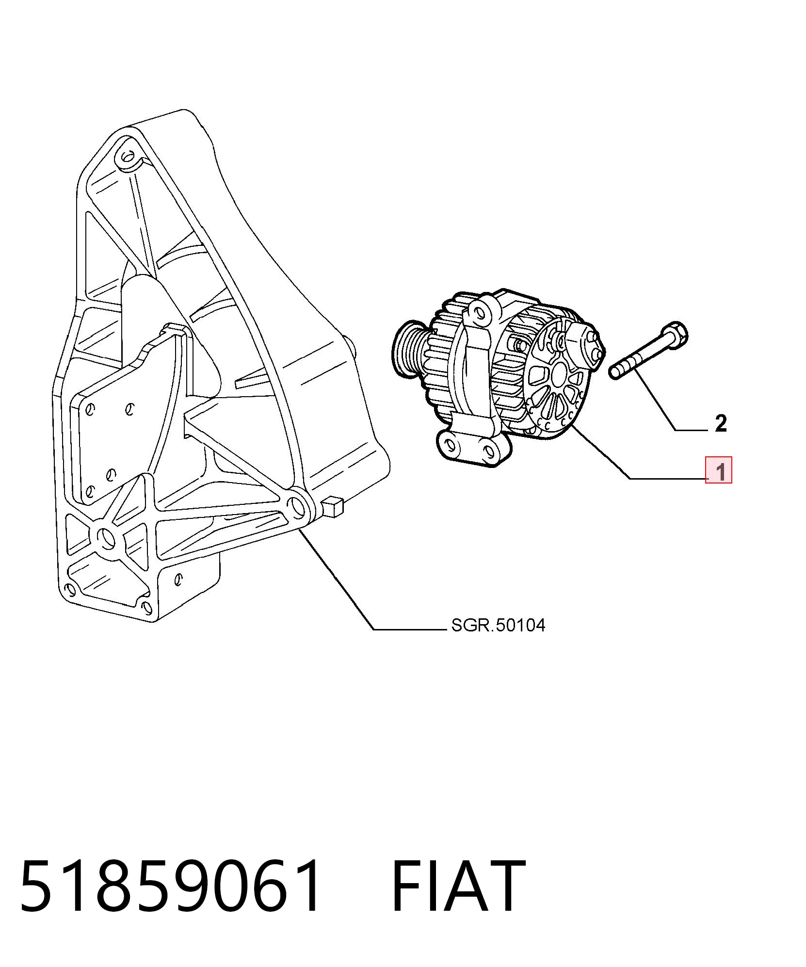 51859061 Fiat/Alfa/Lancia Авто генератор