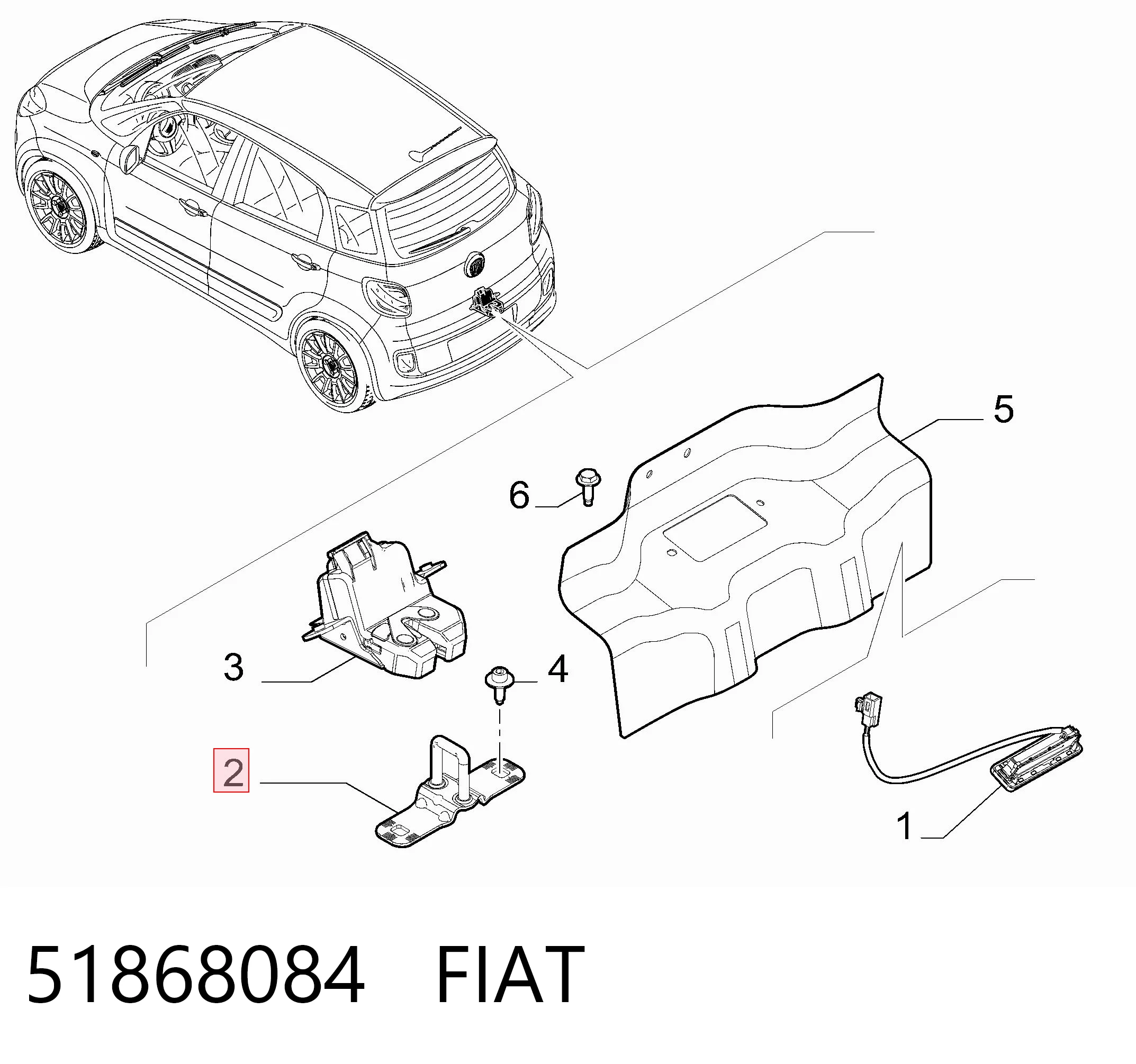 51868084 Chrysler Фіксатор замка кришки багажника
