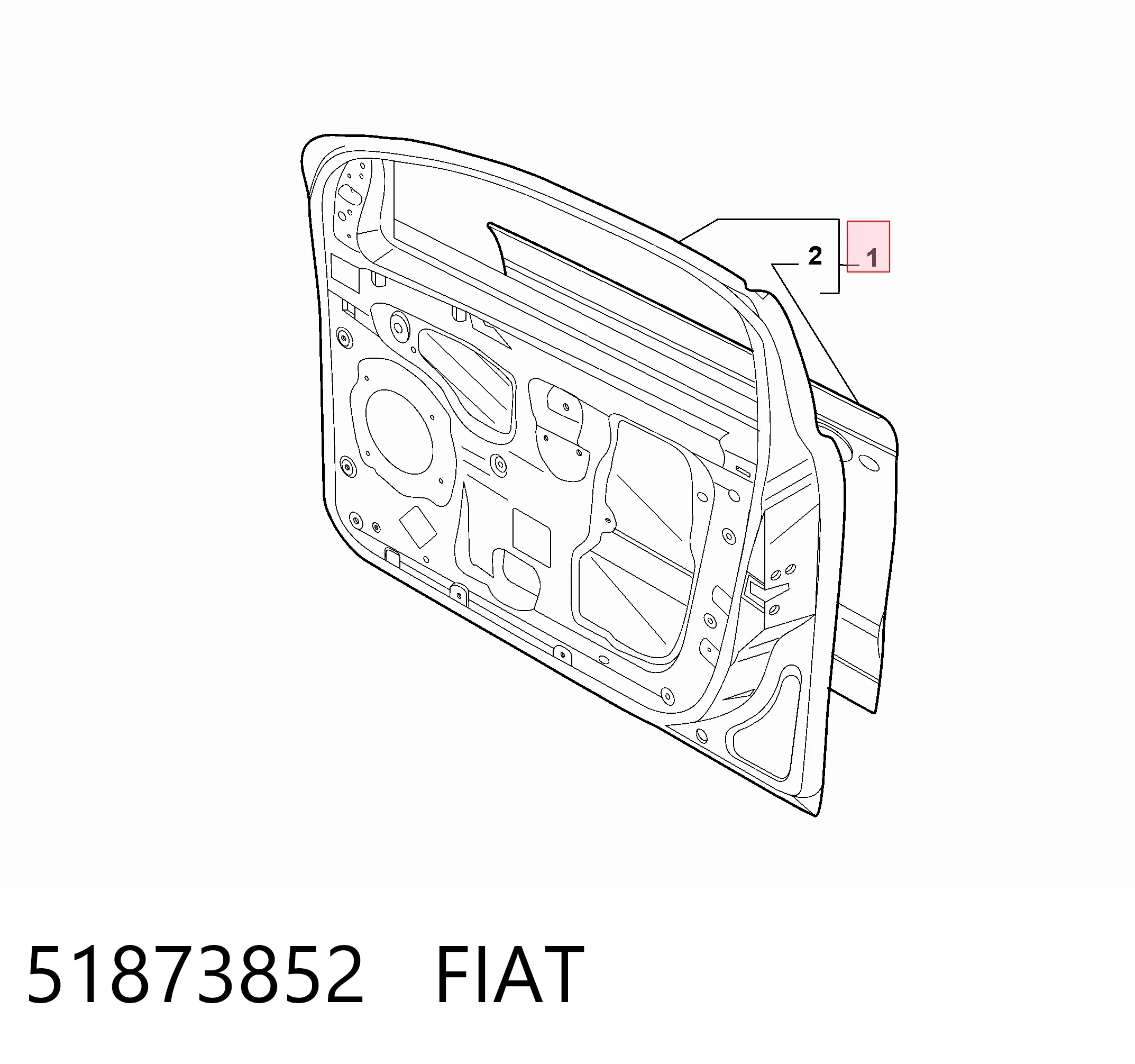 Пасажирські передні двері на Fiat Bravo II 198