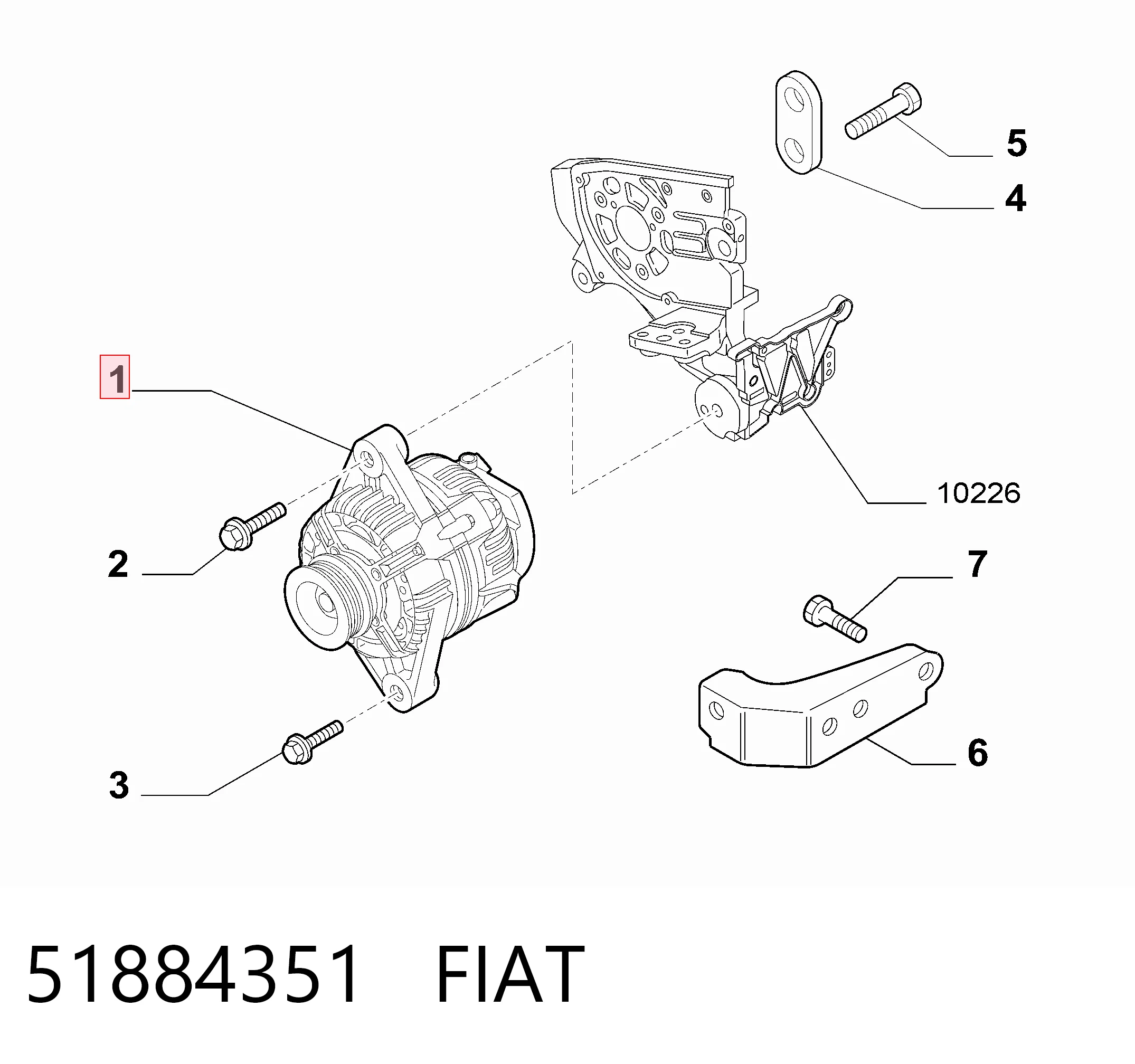 51884351 Fiat/Alfa/Lancia Авто генератор