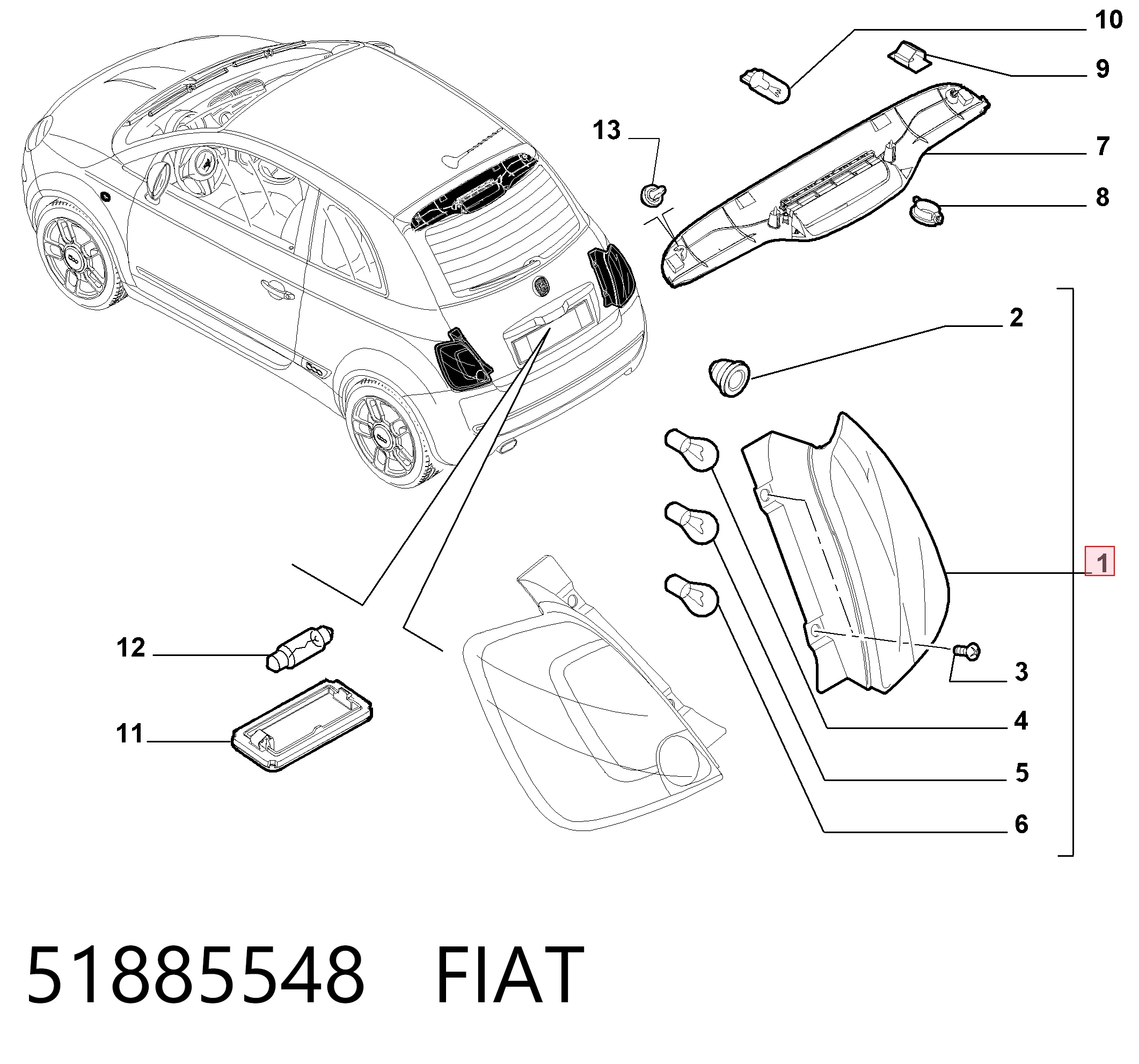 Ліхтар задній лівий Polcar 3035870E ціна, від 47.31 USD