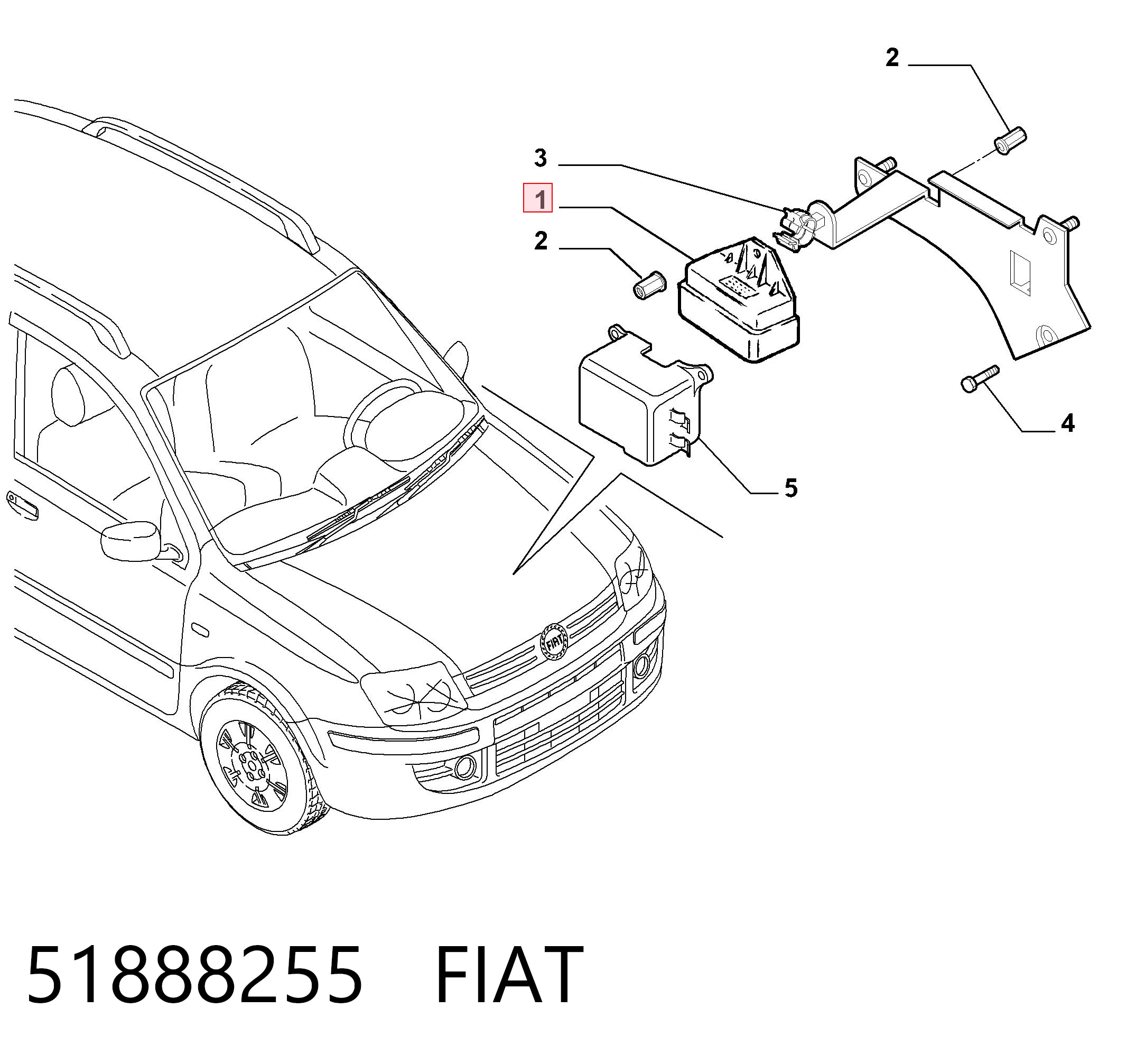 51888255 Fiat/Alfa/Lancia Реле свічок накалу