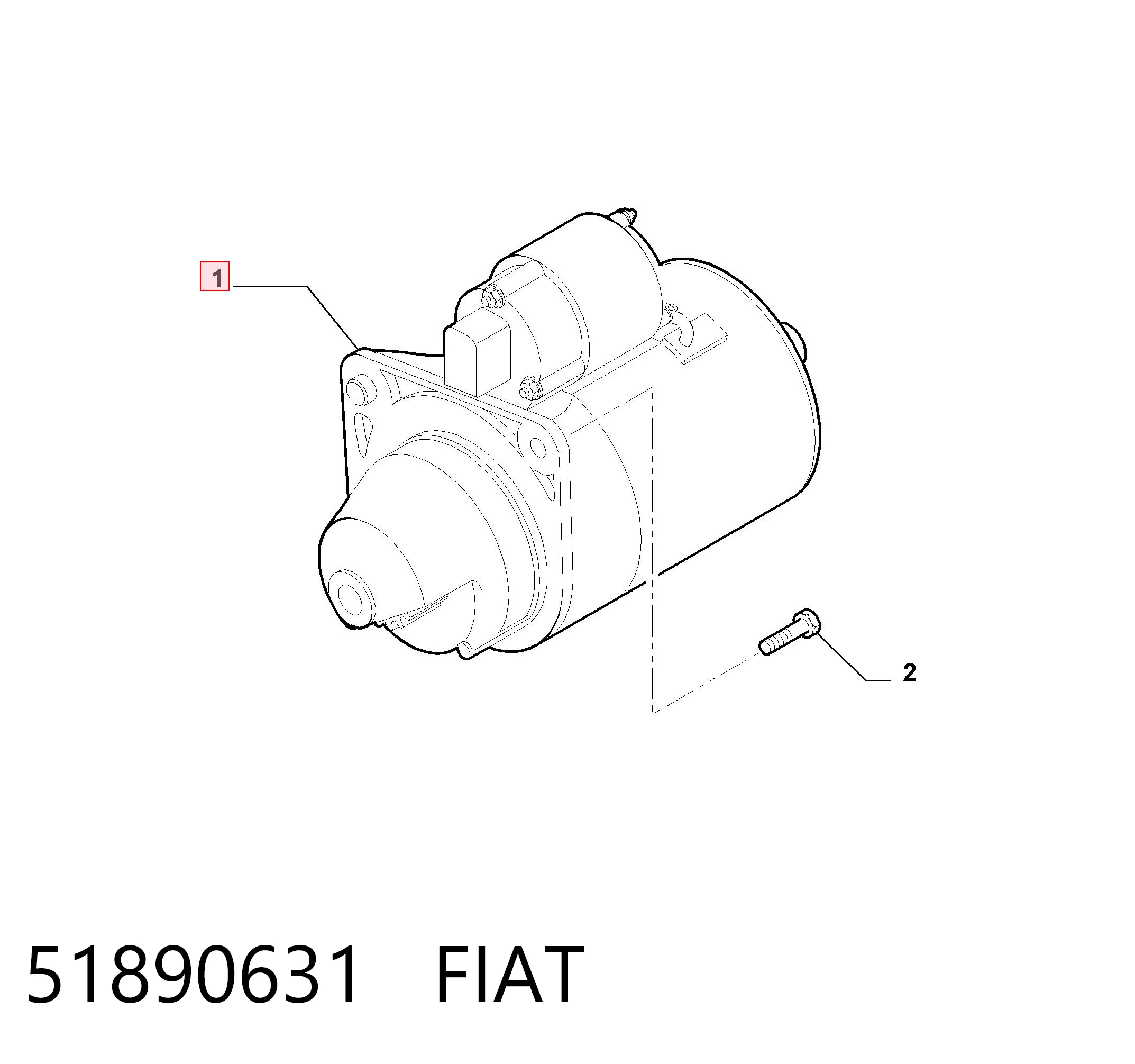 51890631 Fiat/Alfa/Lancia Стартер двигуна