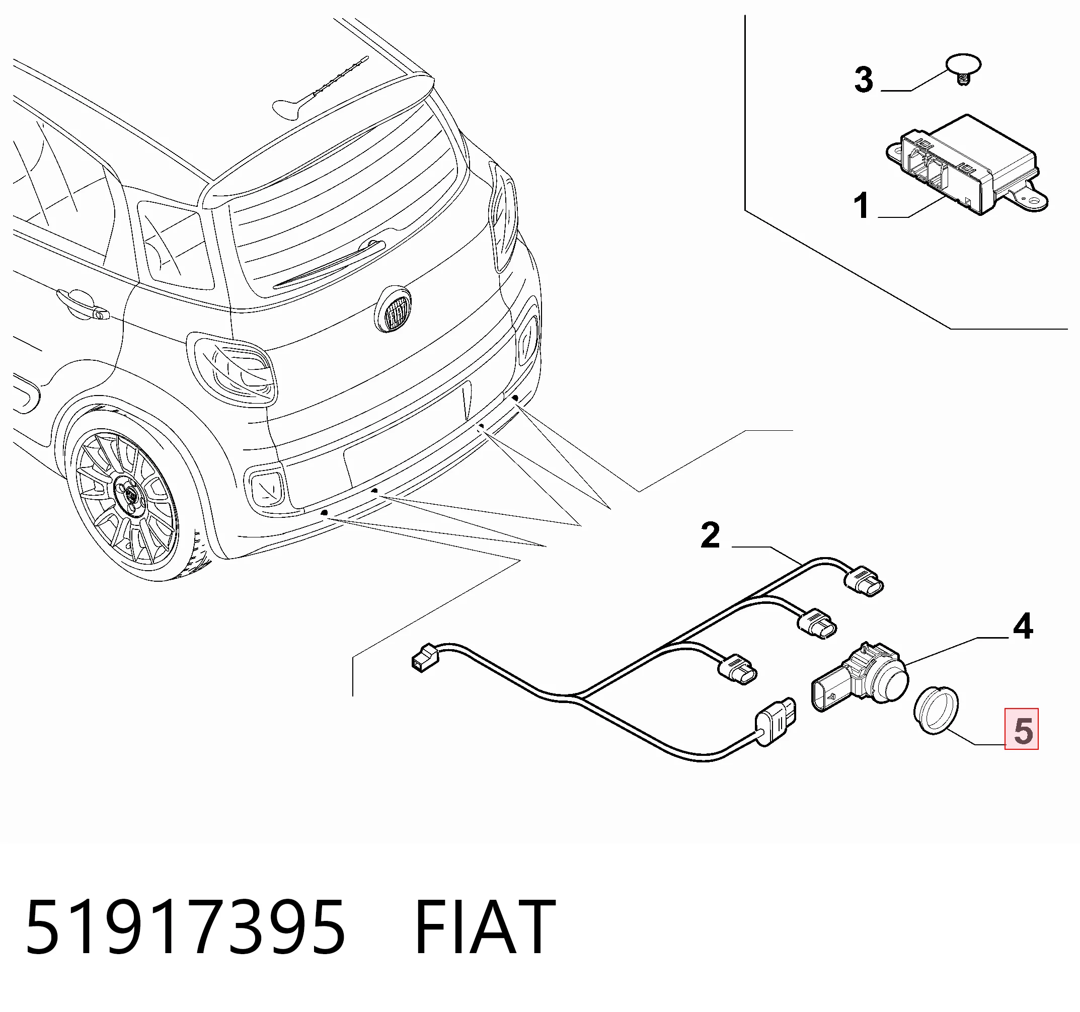 51917395 Maserati Ущільнююче кільце парктроніка