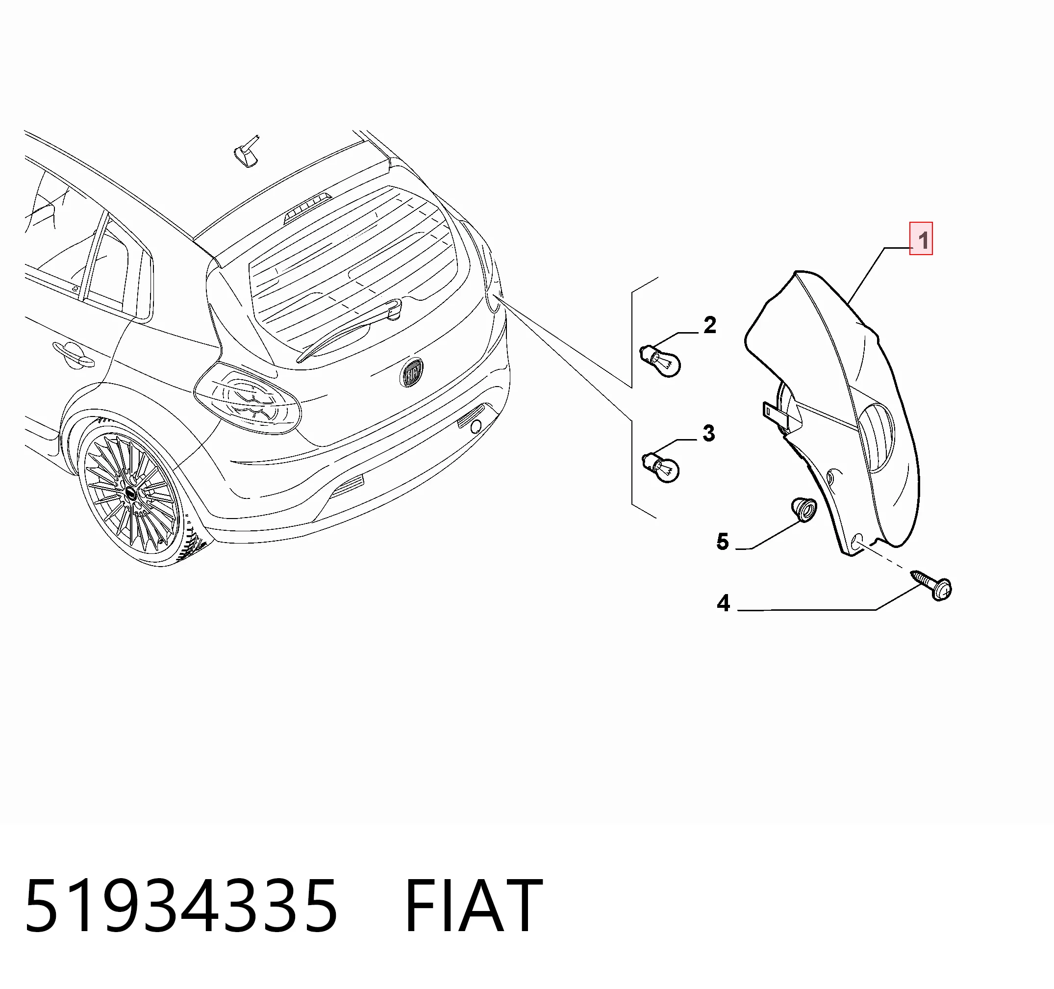 Купити Лівий стоп Fiat Bravo II 198