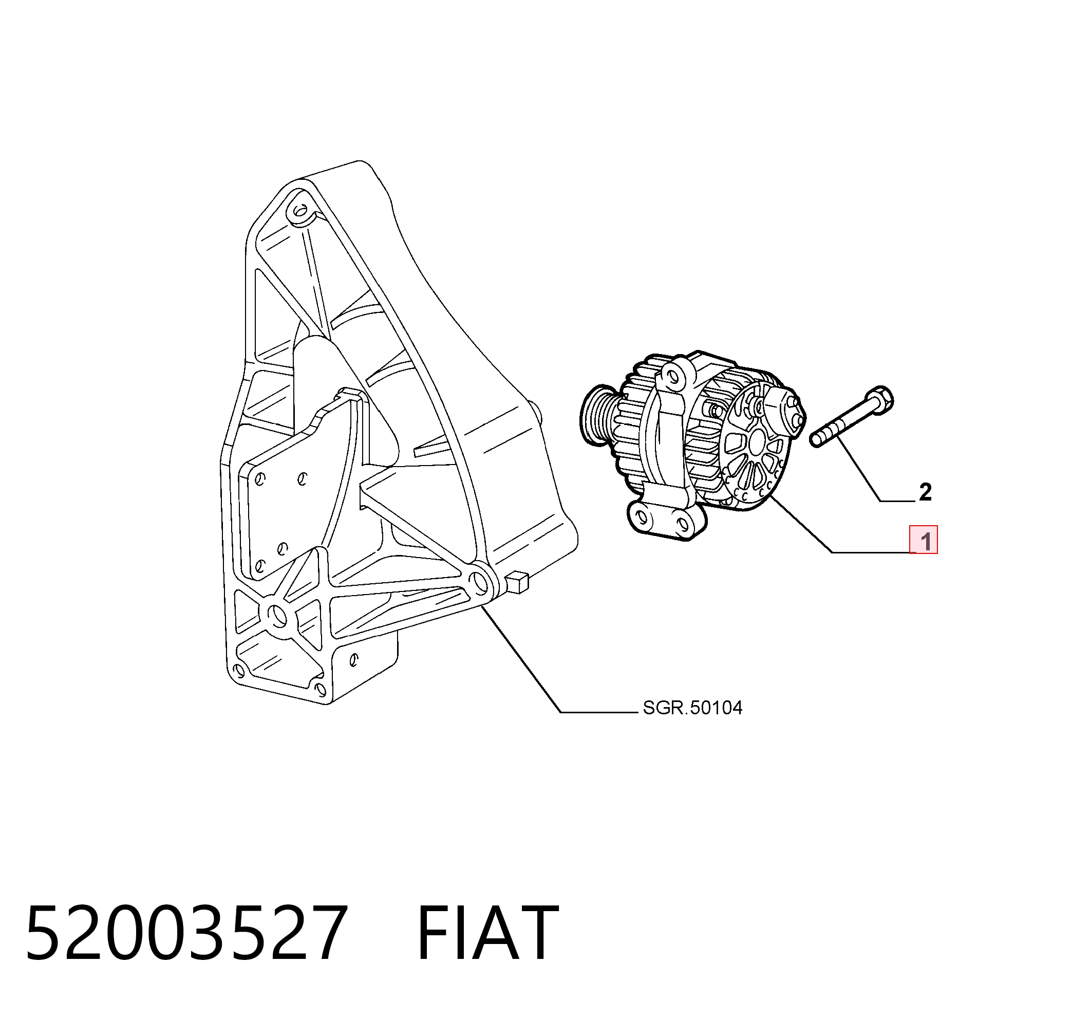 52003527 Fiat/Alfa/Lancia Авто генератор