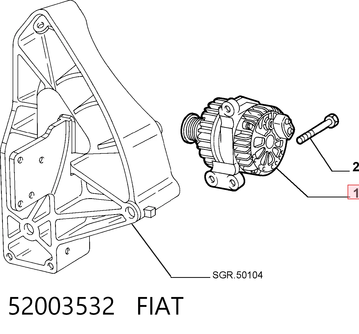52003532 Fiat/Alfa/Lancia Авто генератор