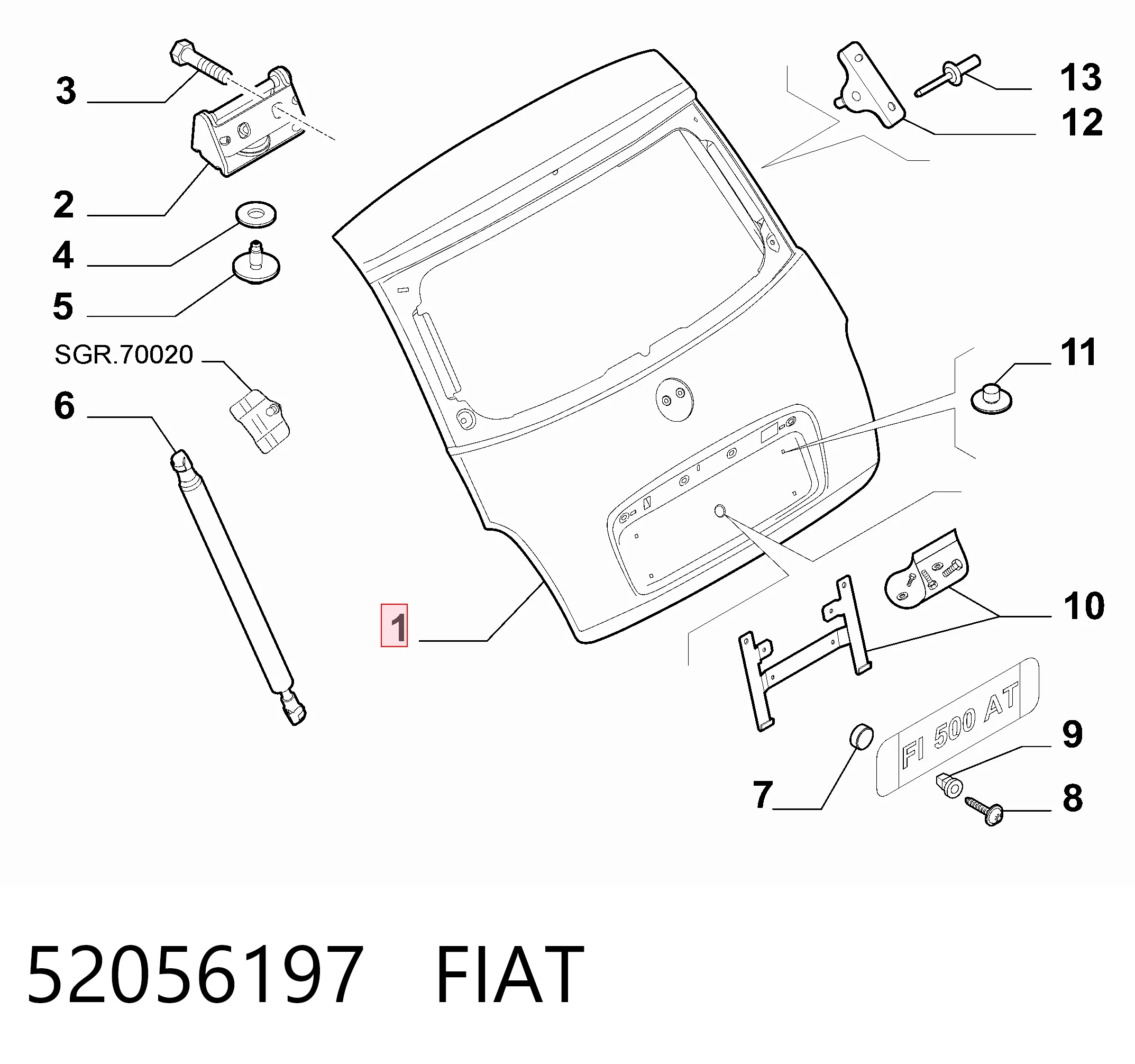 П'яті двері Fiat 500 хетчбек (312) (2007 - 2026) ціна, від 263.07 USD