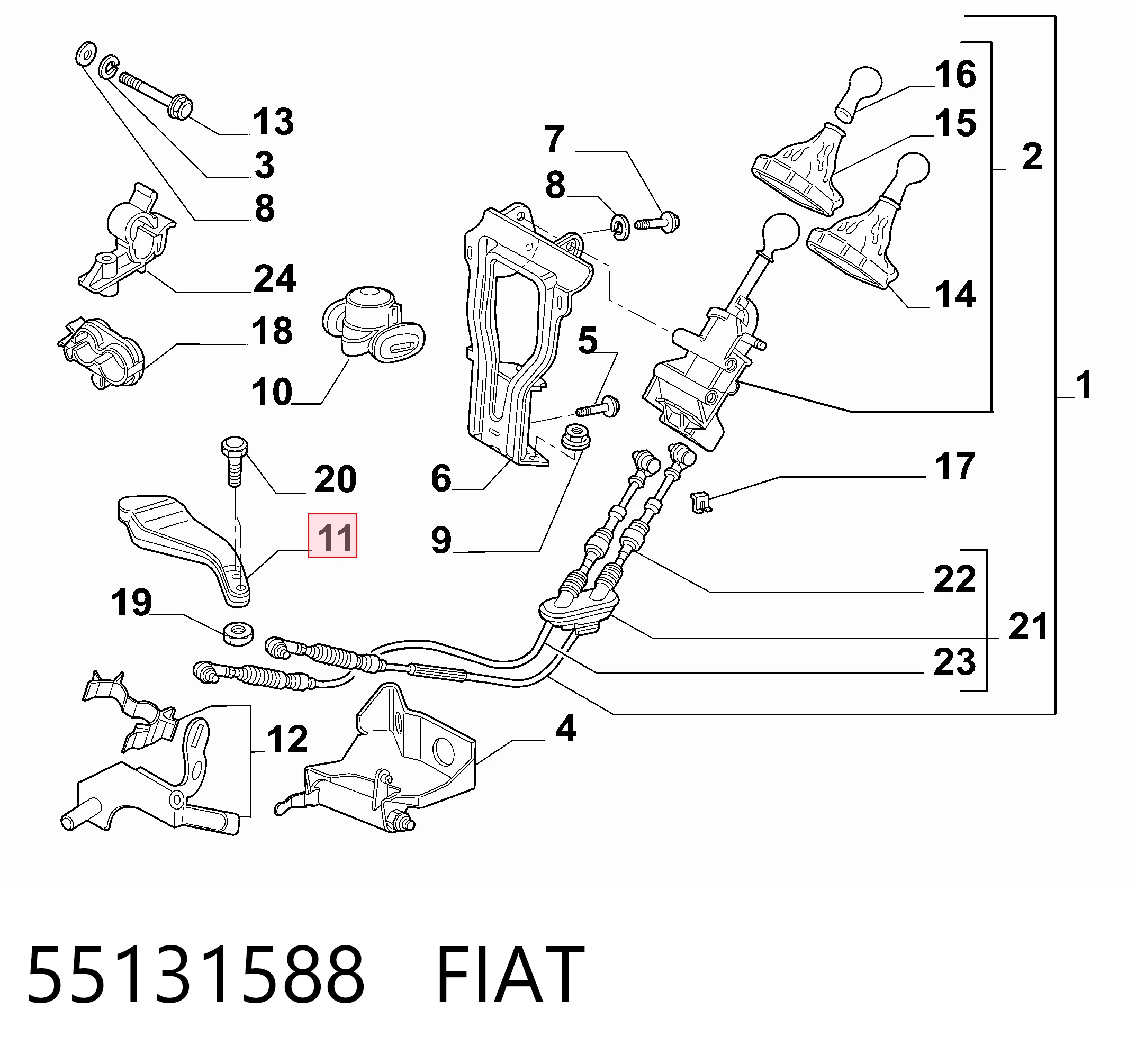МКП в зборі Fiat Fiorino фургон (225) (2008 - 2026) ціна, від 238.58 USD