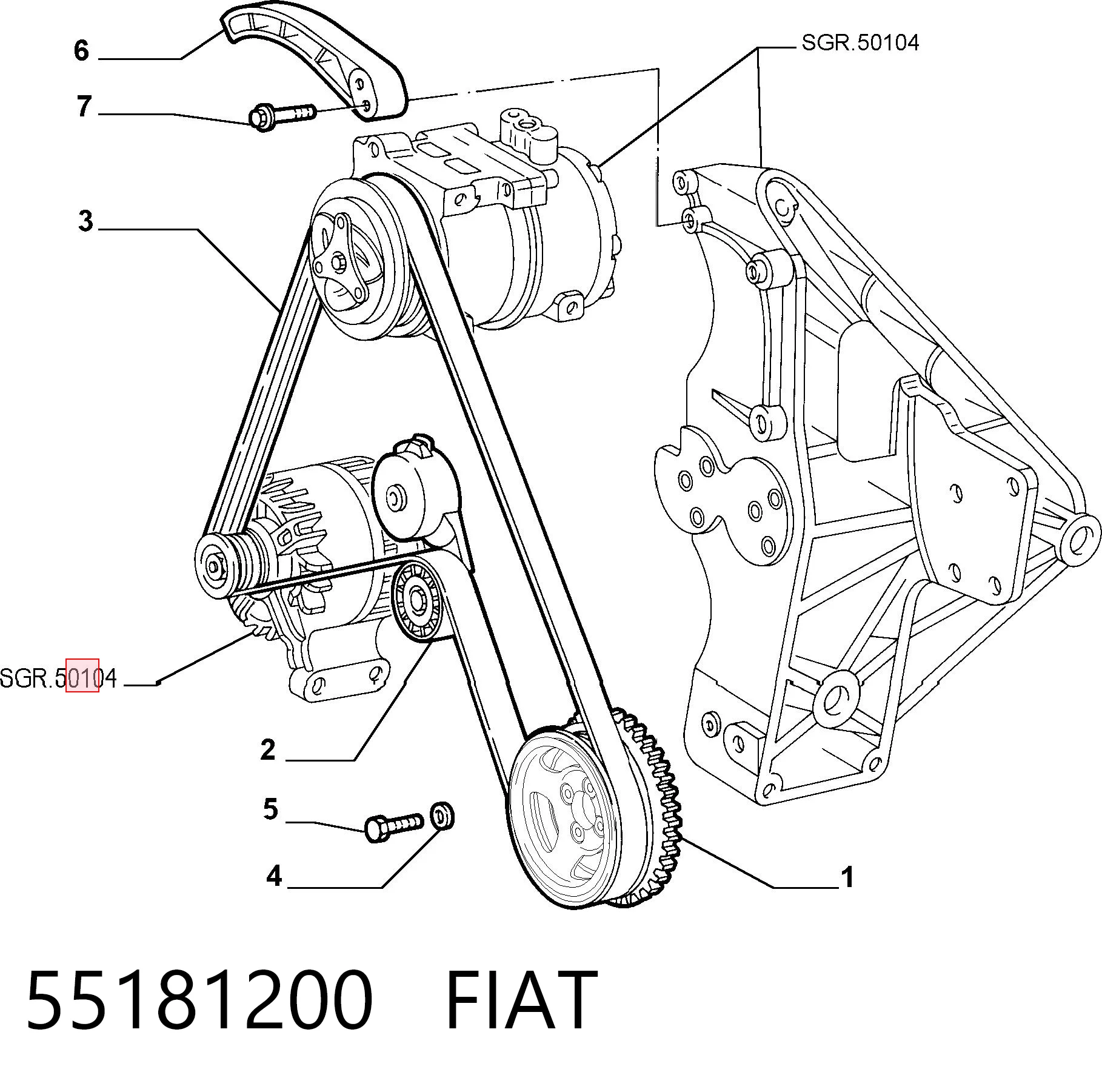 Купити 55181200 Chrysler Шків колінчастого вала