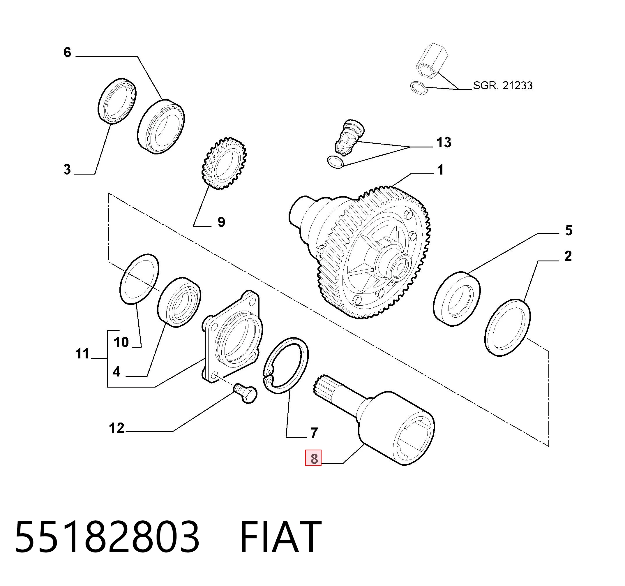 ШРУС внутрішній, передній Driveshaft FI736