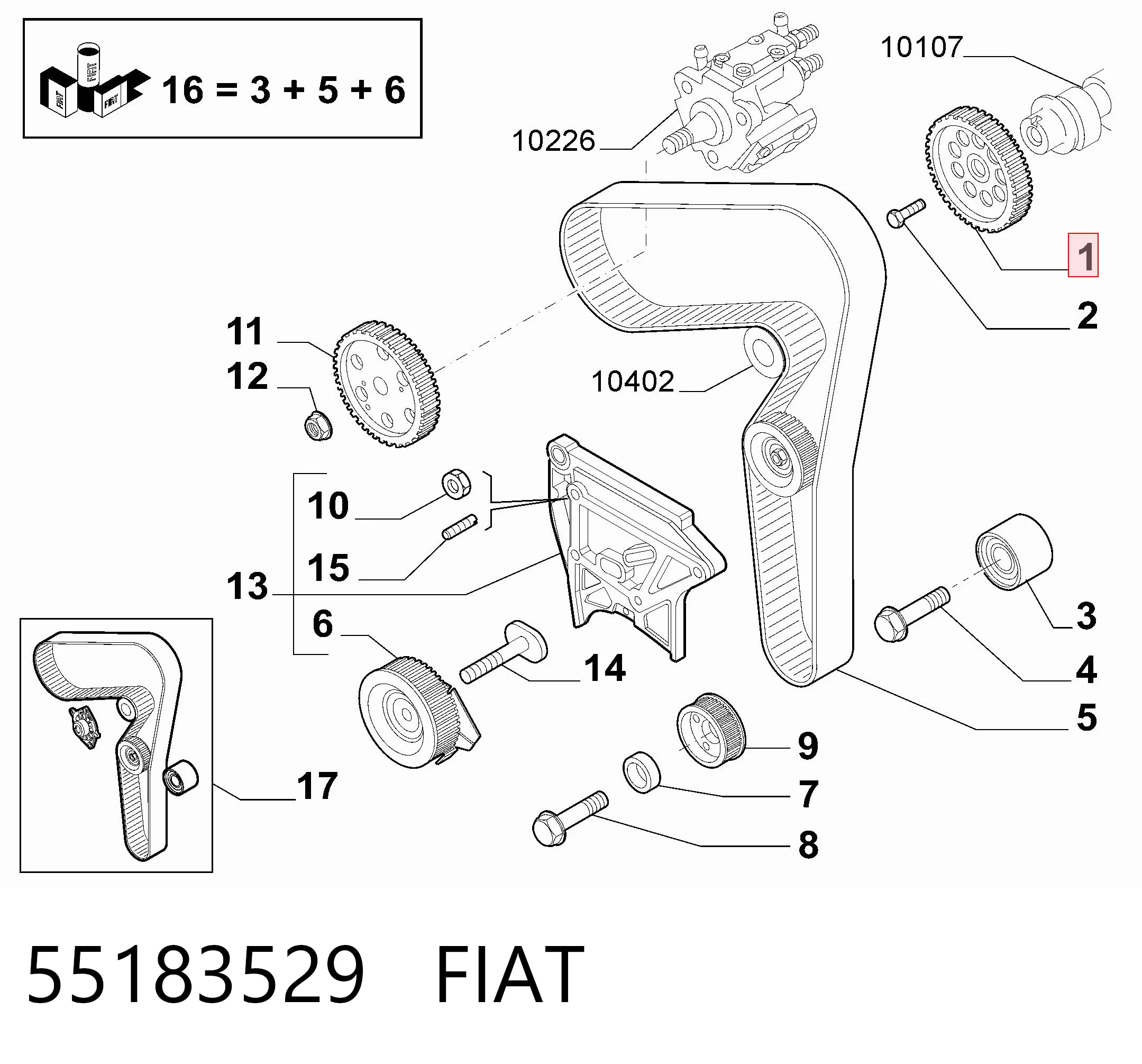 Фазорегулятор Peugeot/Citroen 55264864