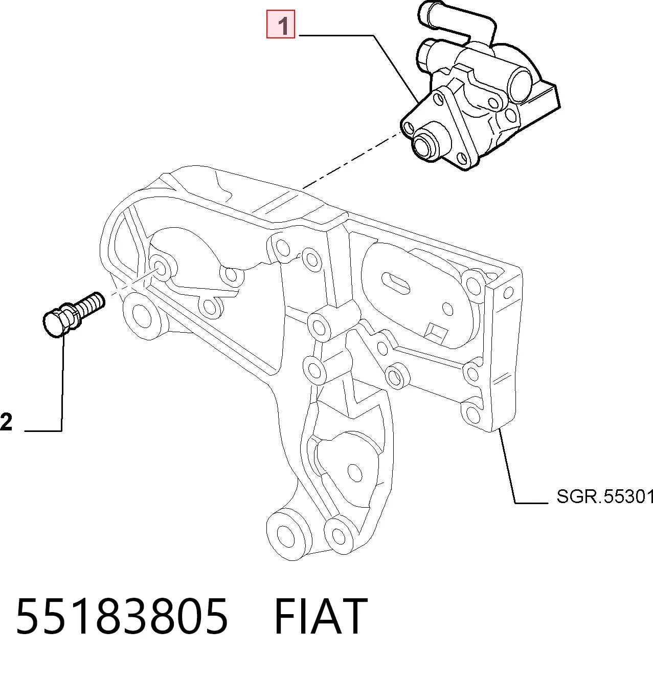 55183805 Fiat/Alfa/Lancia Насос гідропідсилювача