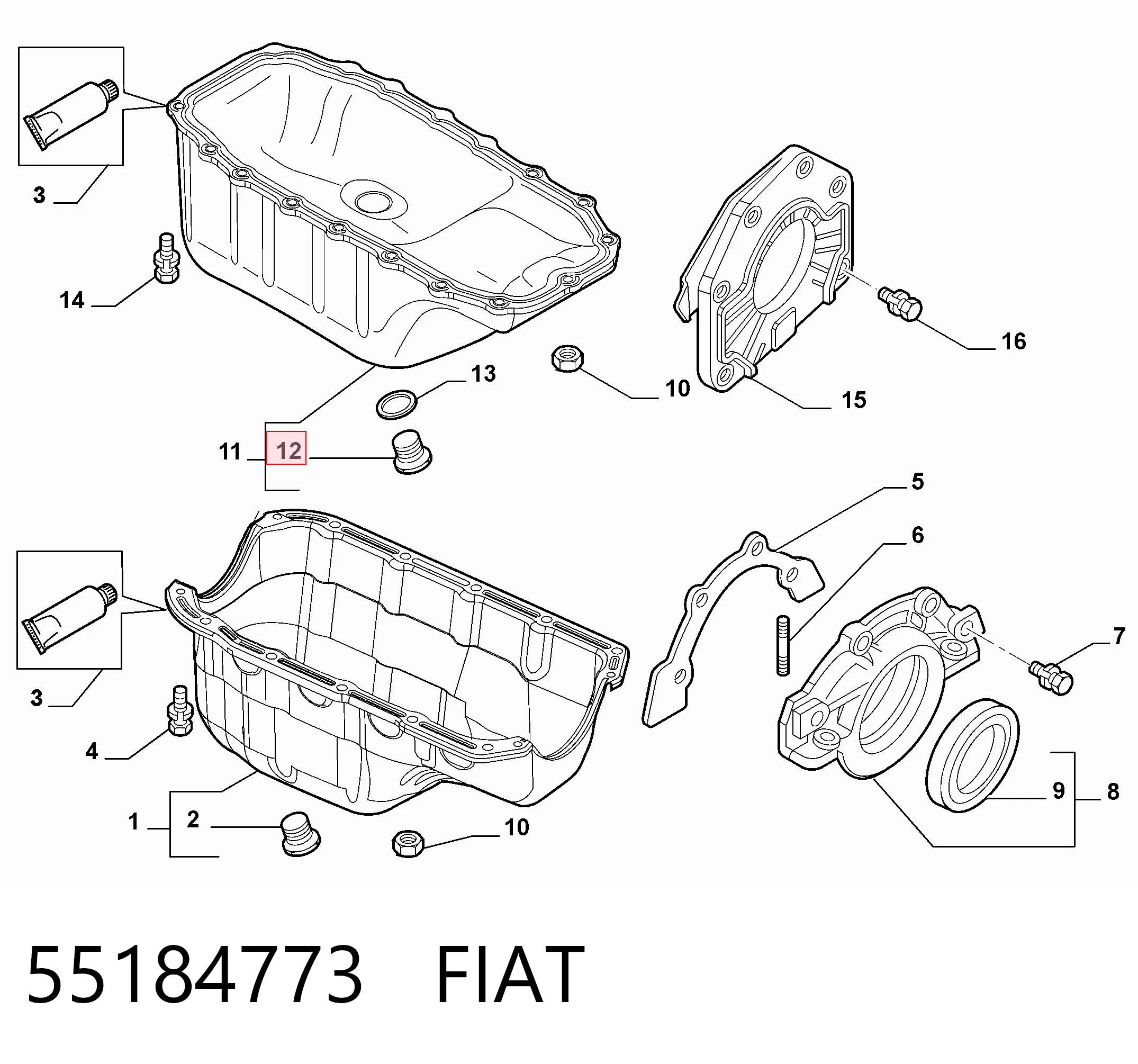 0652250 Opel Пробка піддона двигуна