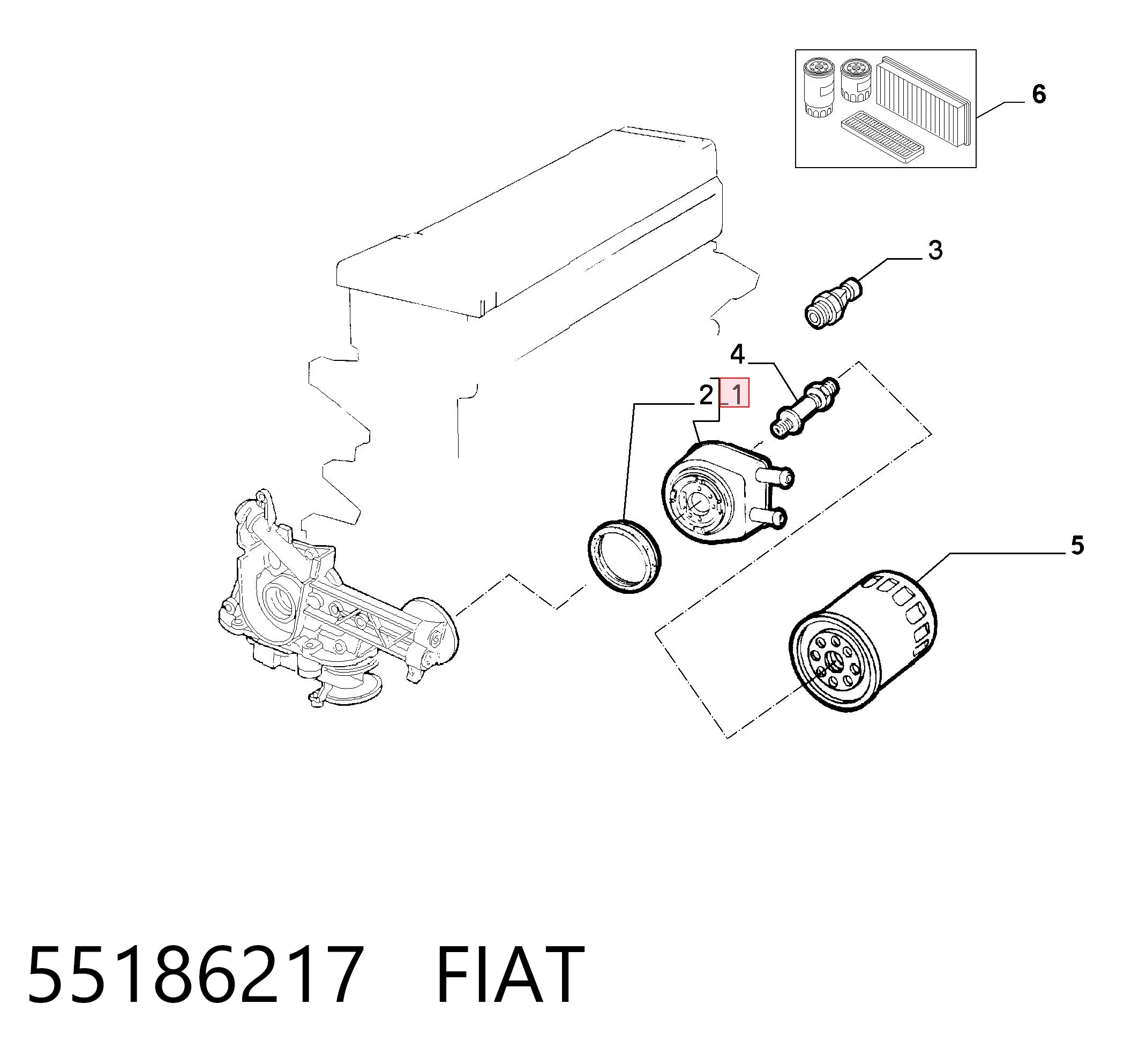 55186217 Fiat/Alfa/Lancia Радіатор масляний