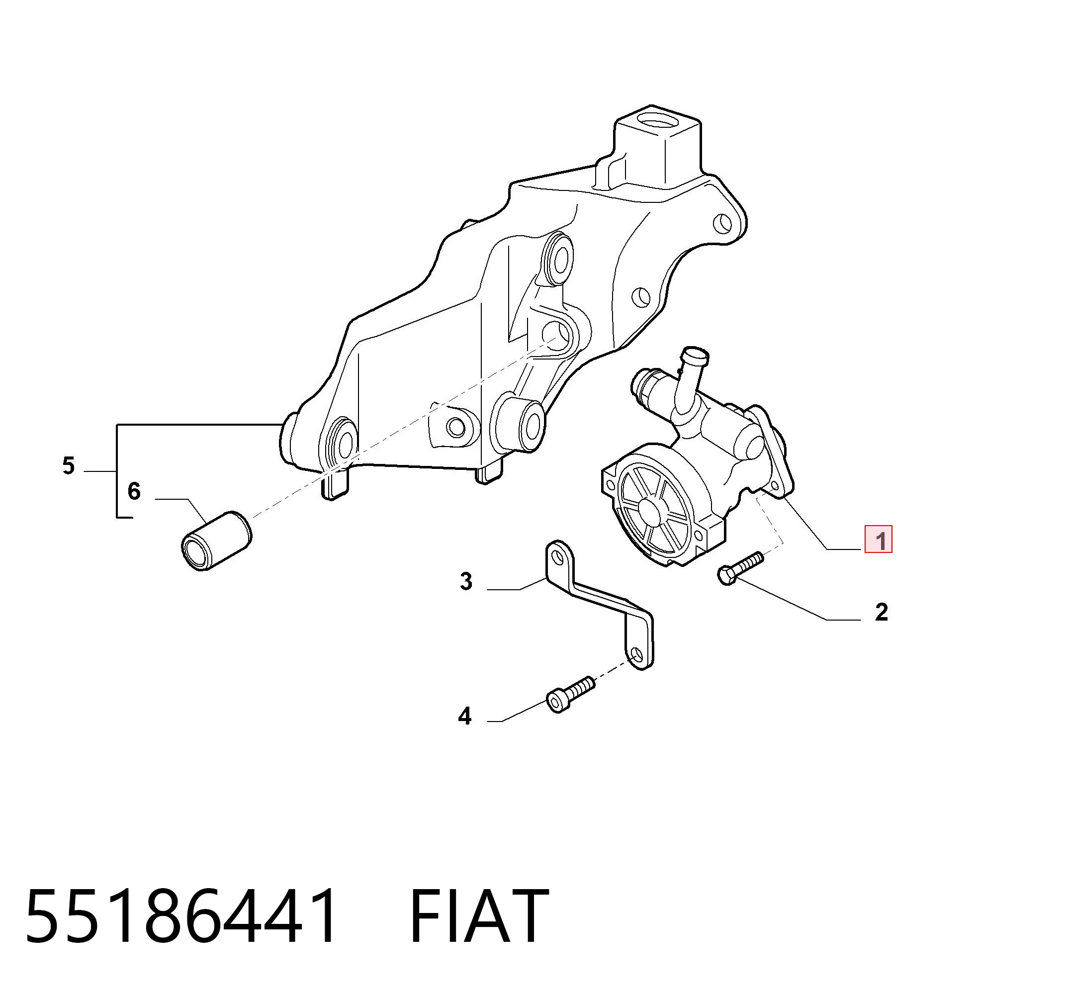 55186441 Fiat/Alfa/Lancia Насос гідропідсилювача