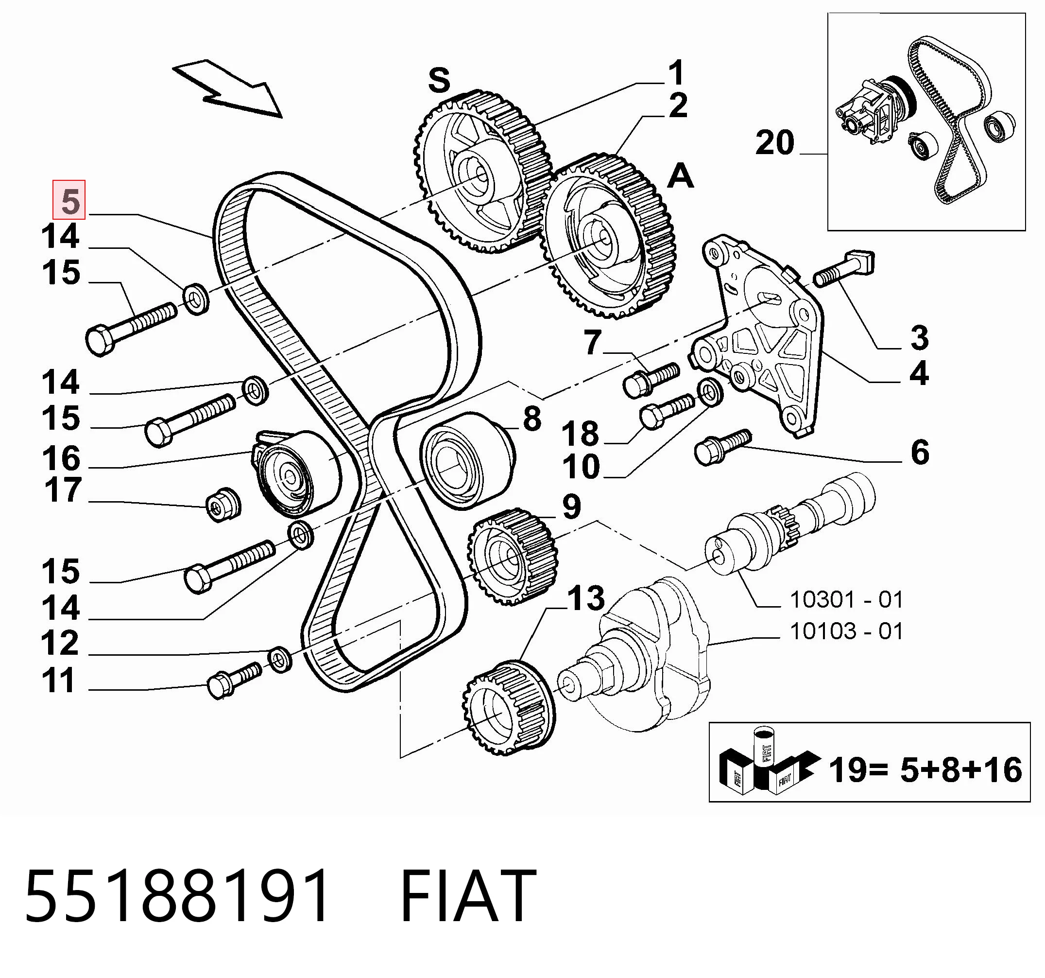  Ремінь ГРМ Fiat Doblo 1