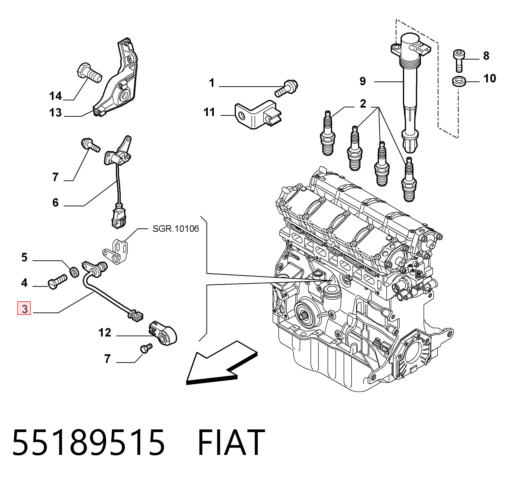 55189515 Fiat/Alfa/Lancia ДПКВ