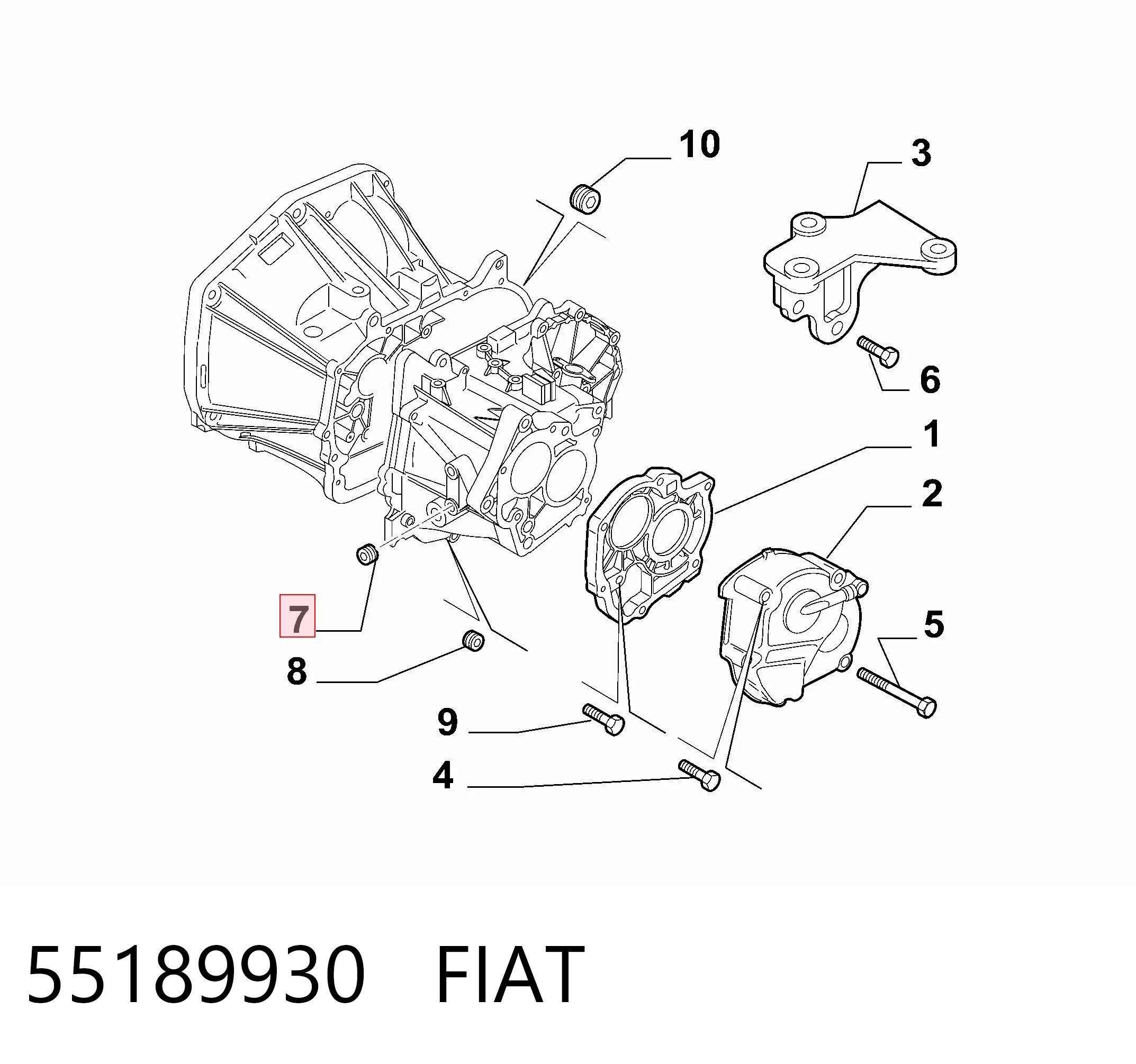 55189930 Fiat/Alfa/Lancia Пробка піддона двигуна