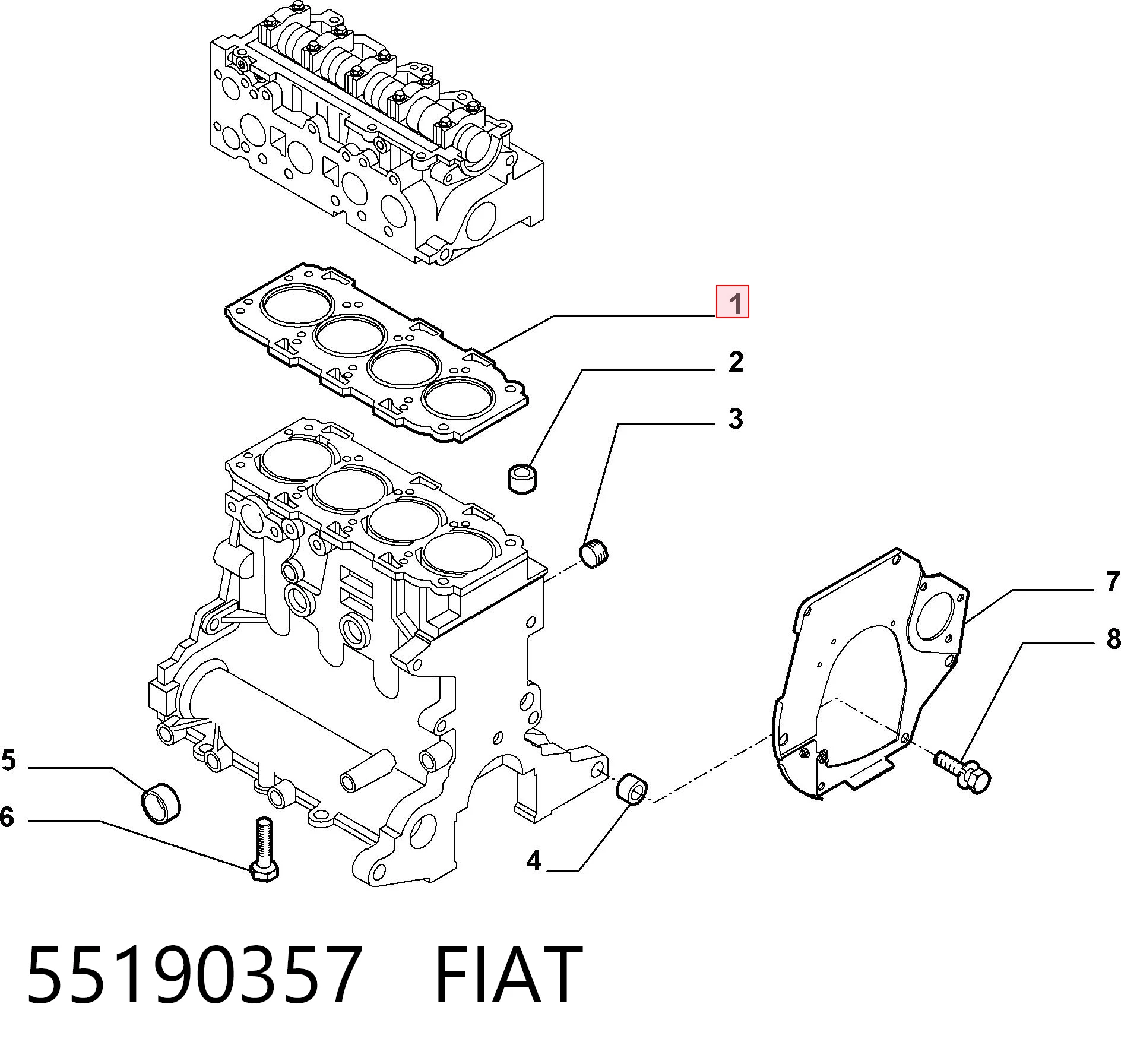 Прокладка під головку на Alfa Romeo 147  937