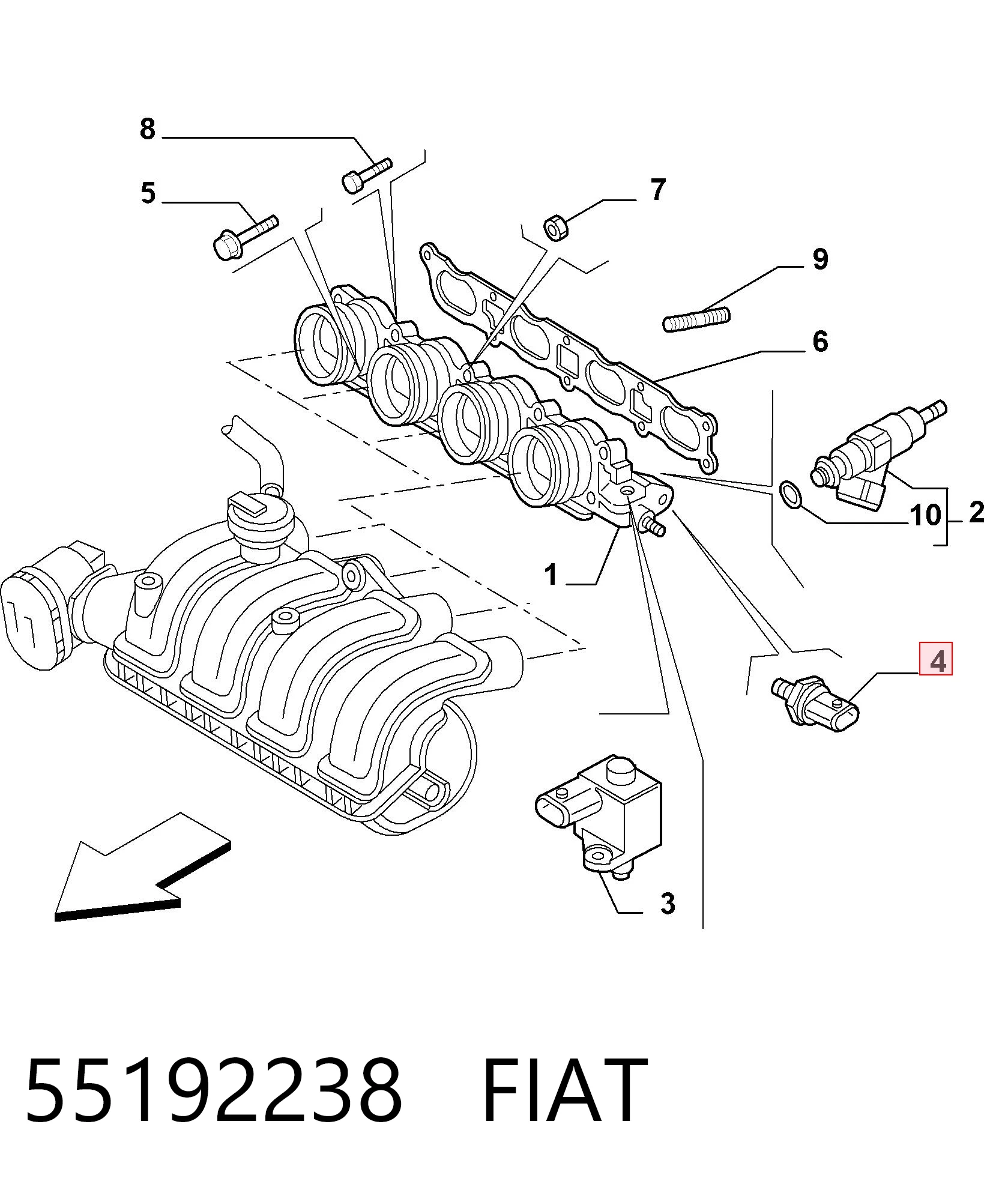 Купити 2S7G9F972AC Mazda Датчик тиску палива
