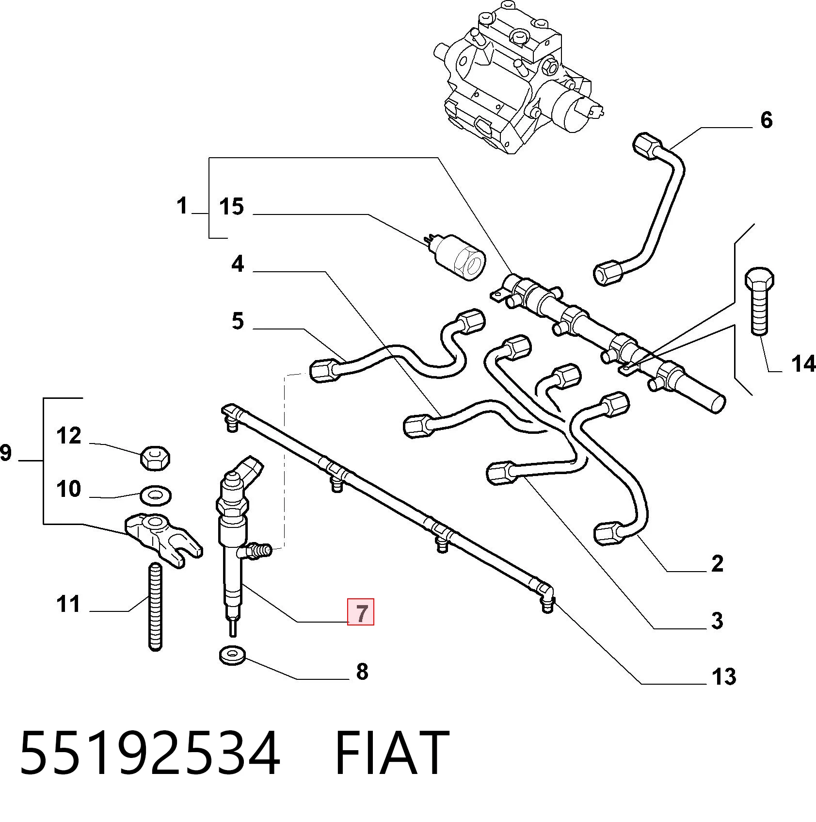 55192534 Fiat/Alfa/Lancia Форсунка вприску палива