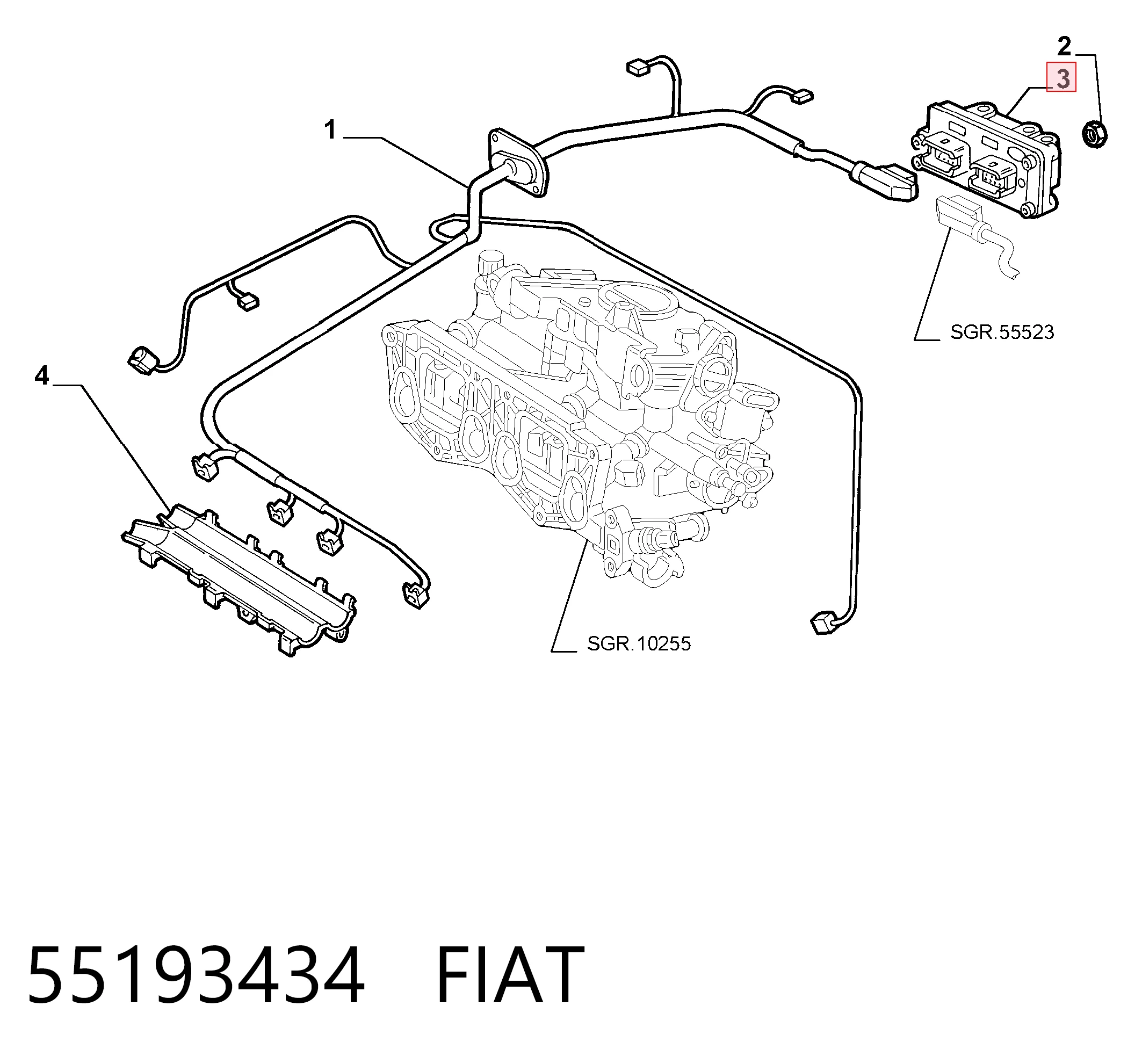 Блок електронного управління на Fiat Panda II 169A