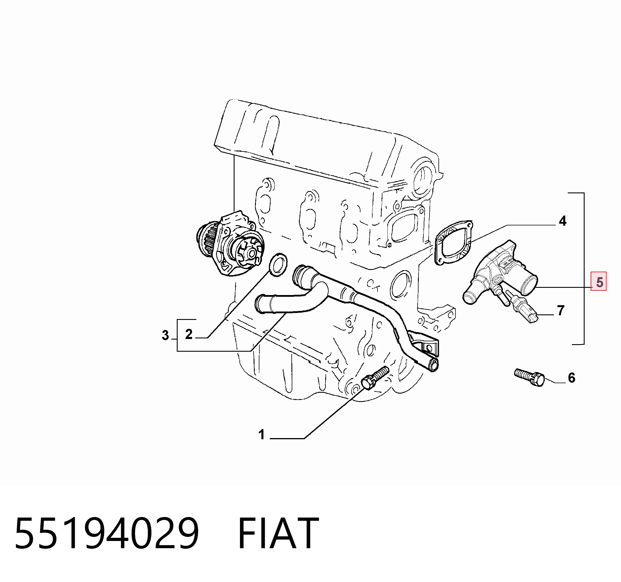55194029 Fiat/Alfa/Lancia Авто термостат