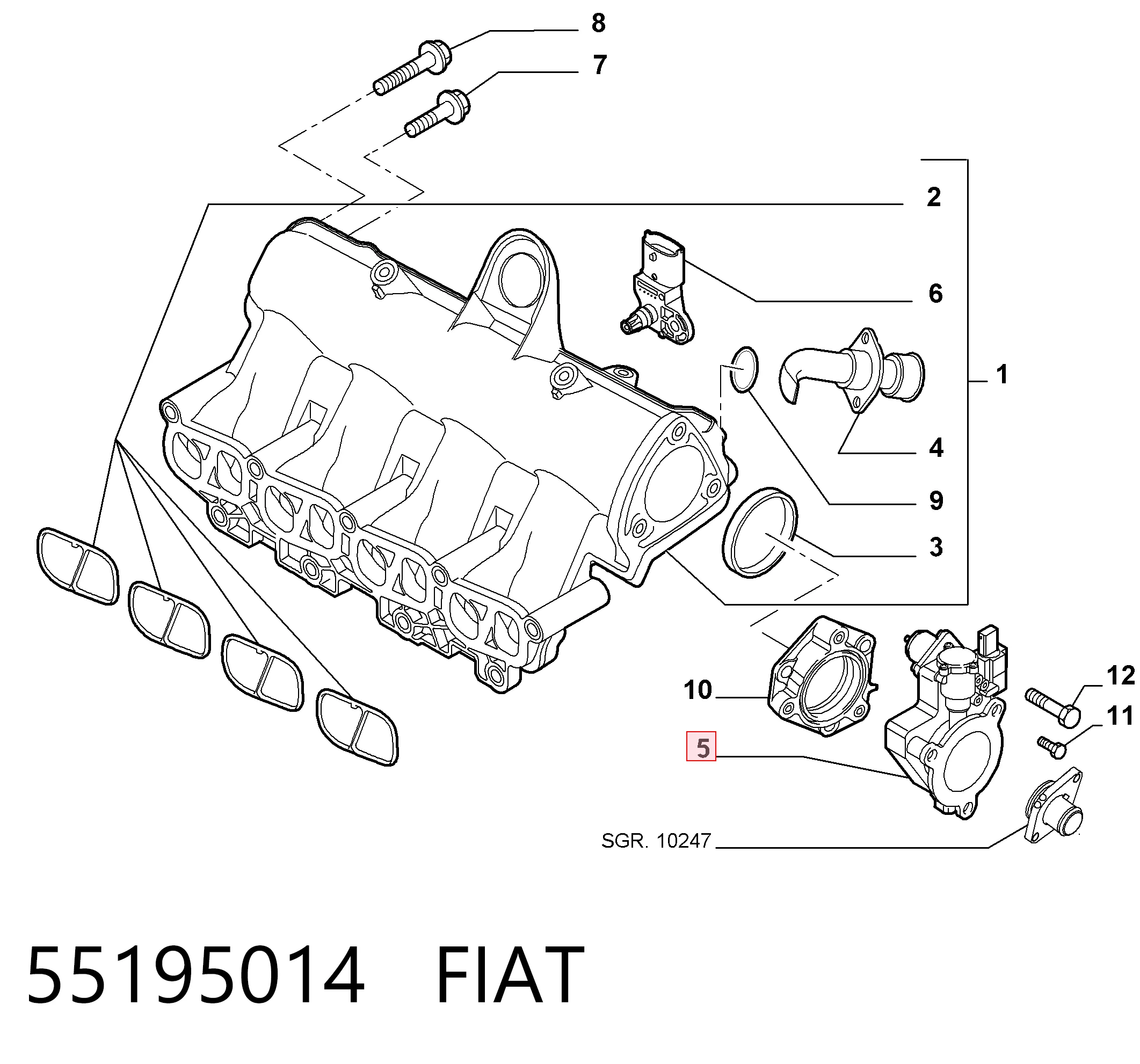 5825246 General Motors Дросільна заслінка в зборі