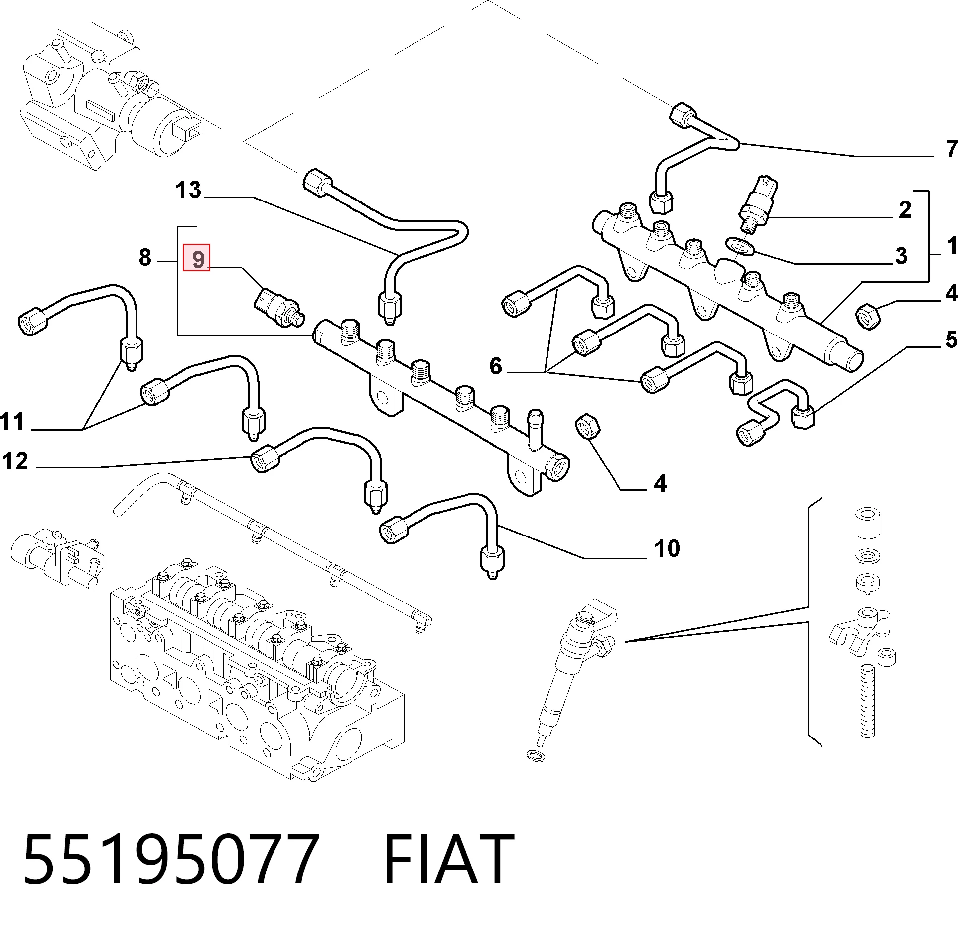 55195077 Fiat/Alfa/Lancia Манометри
