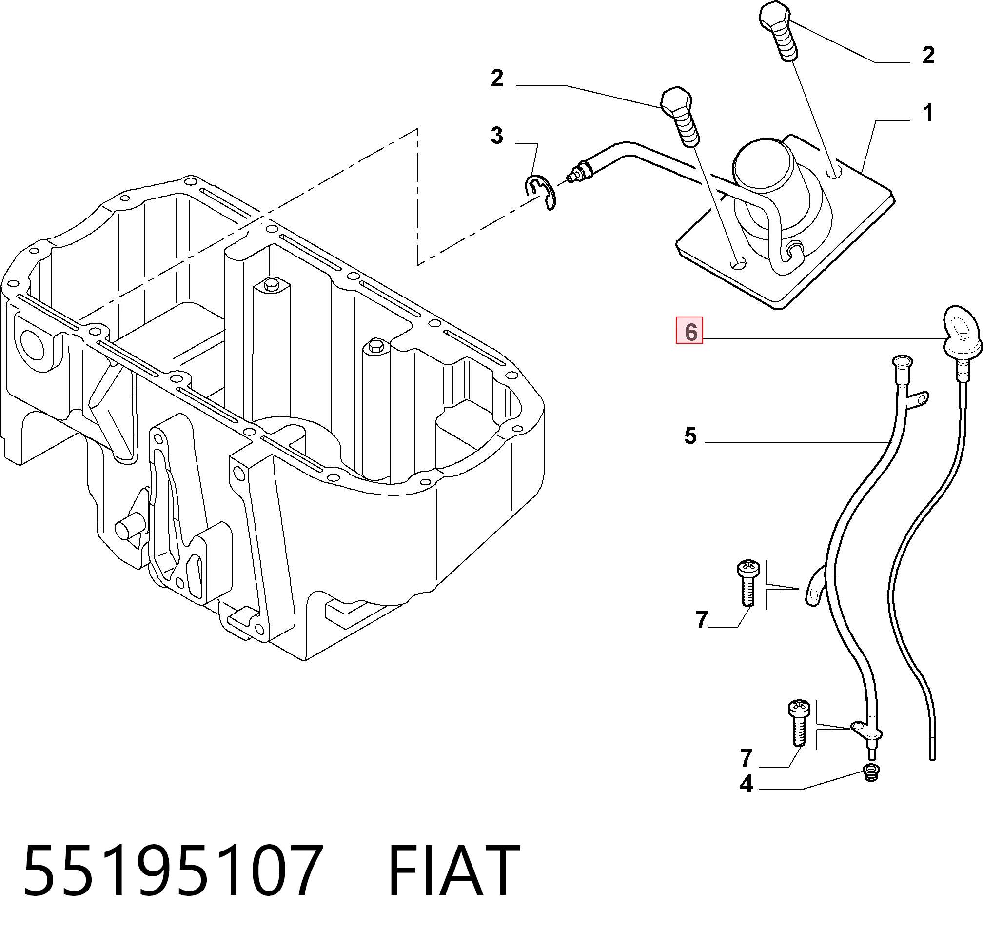 Щуп-індикатор рівня масла в двигуні Fiat Punto GRAND хетчбек (199) (2005 - 2018) ціна, від 2.66 USD