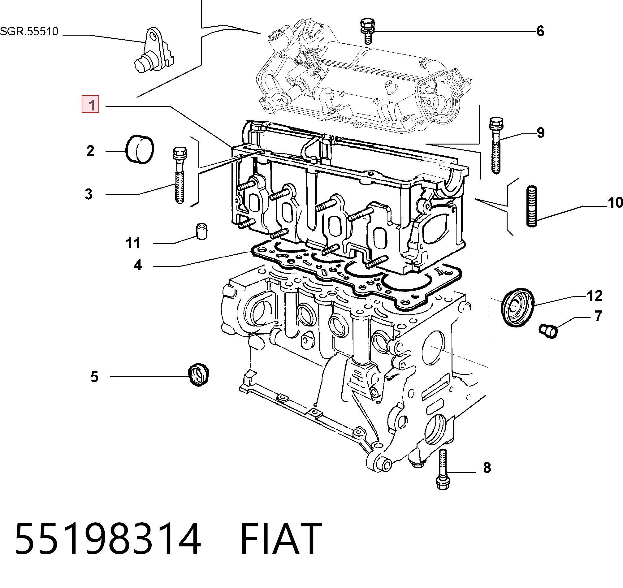 71740648 Chrysler Головка циліндрів