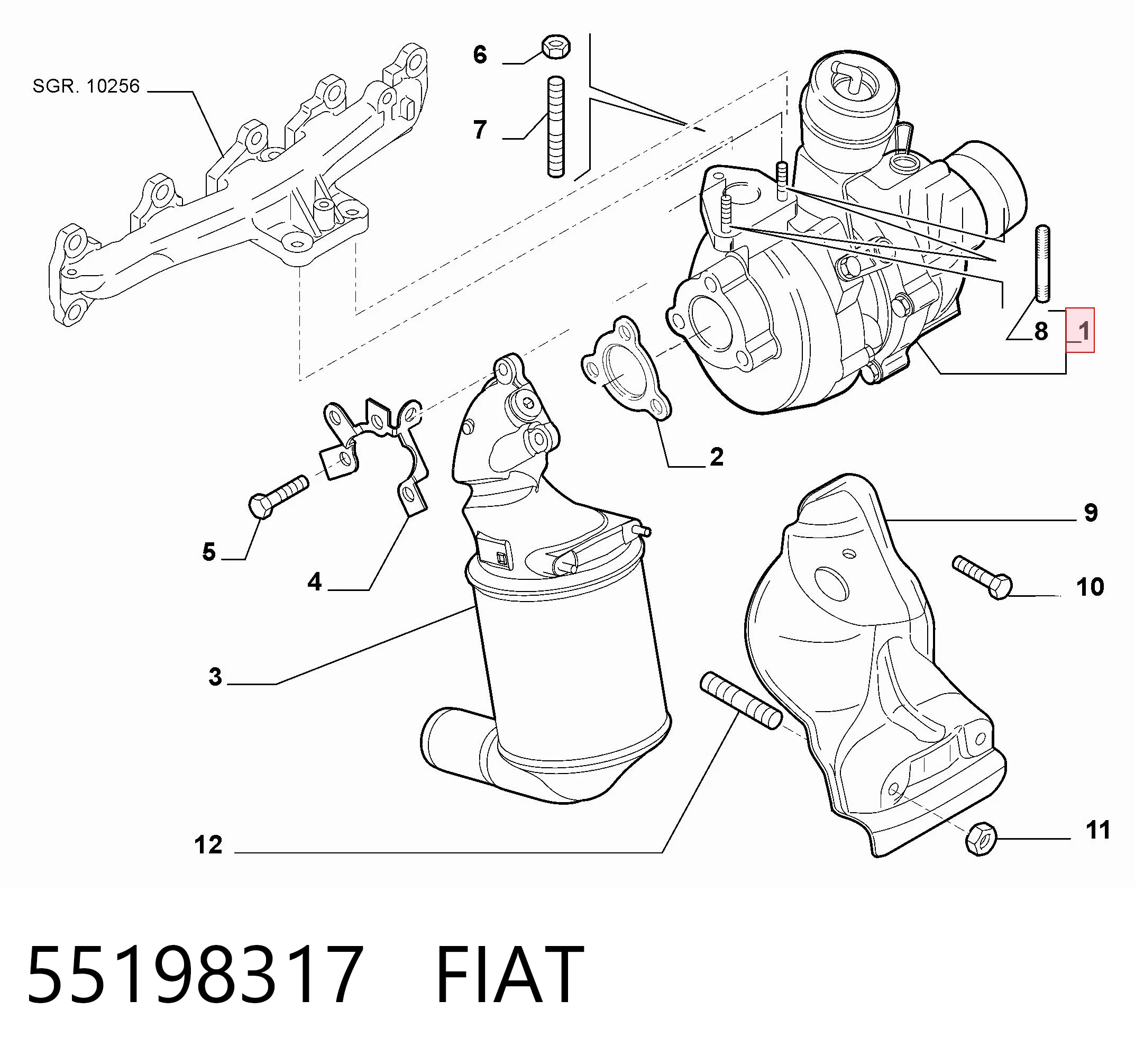 55198317 Fiat/Alfa/Lancia Турбонаддув