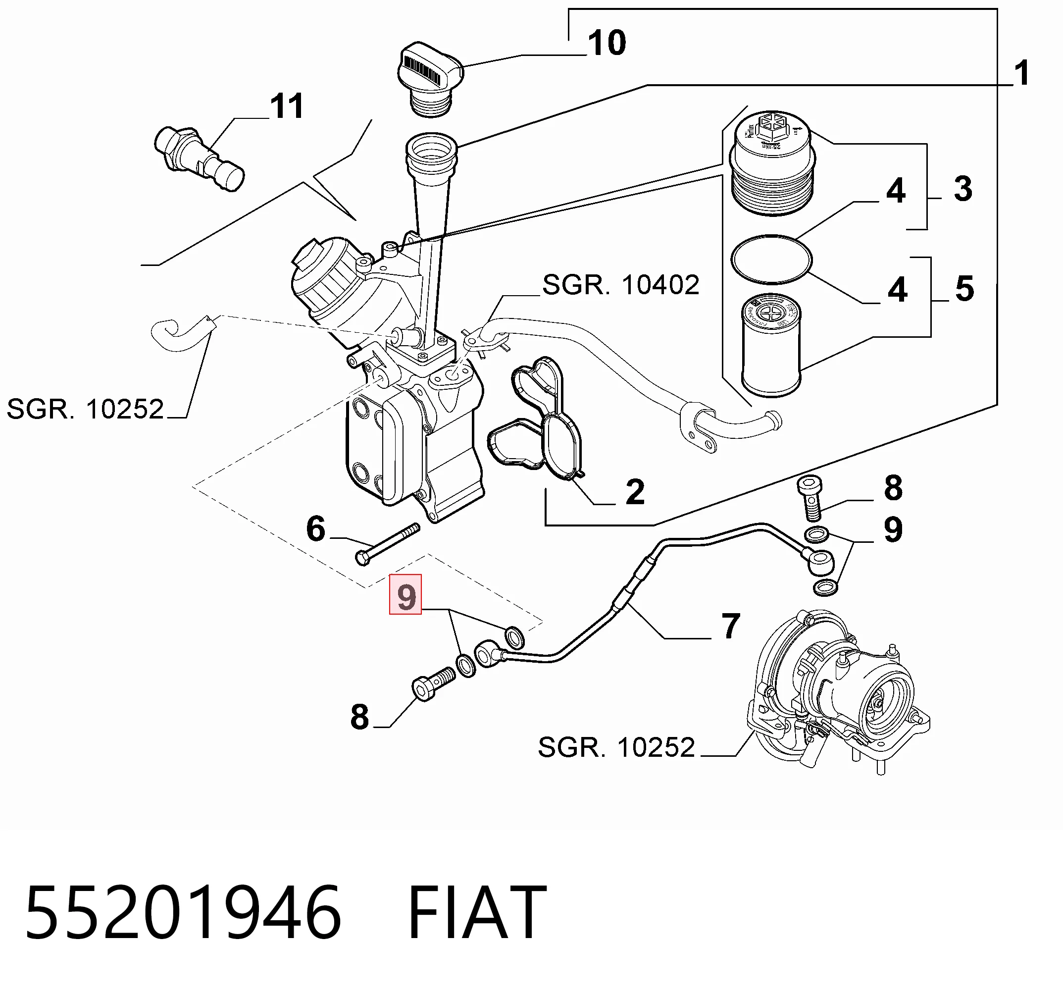 Купити MF660063 Chrysler Прокладка шланга подачі масла до турбіни