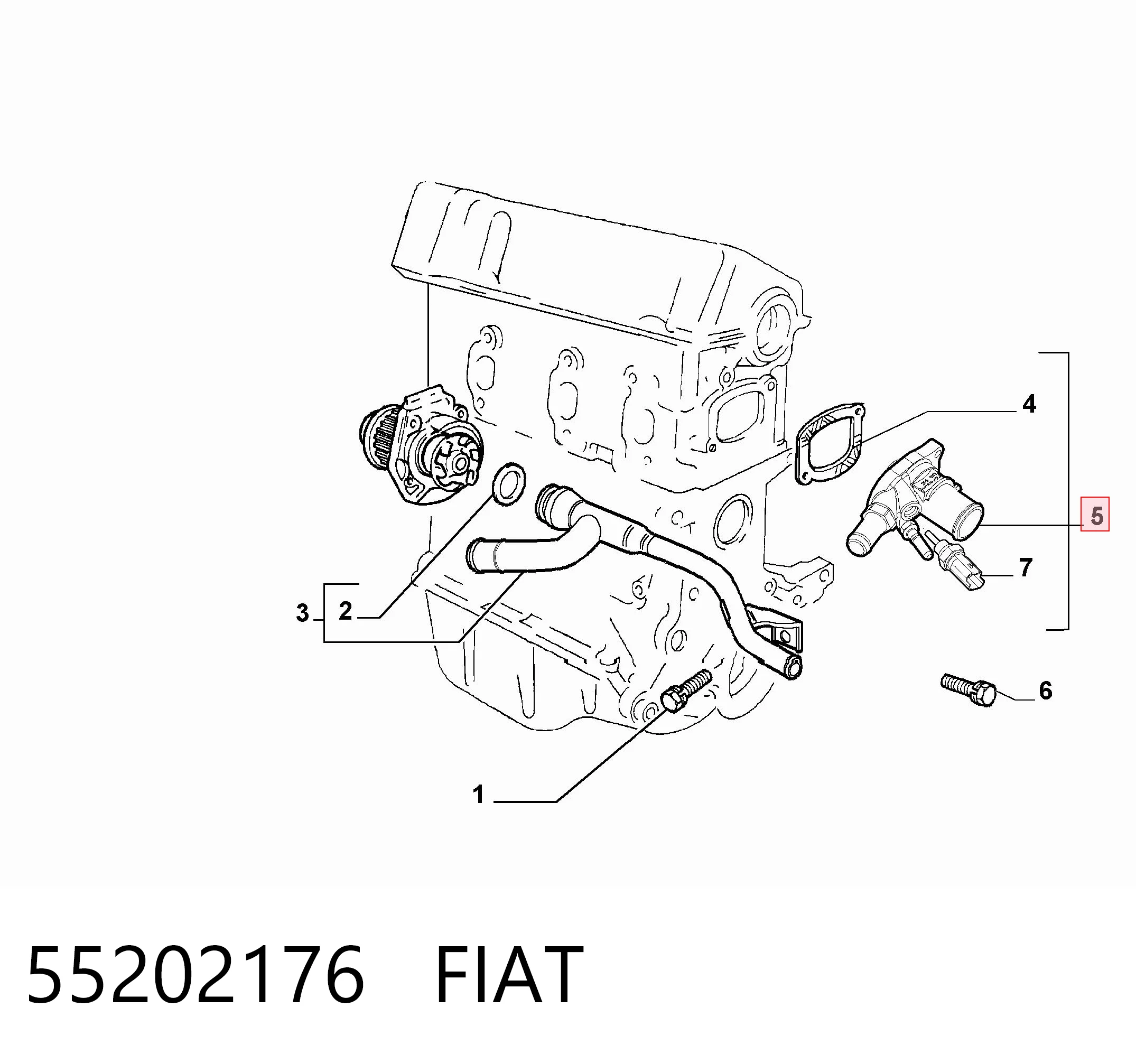 55202176 Fiat/Alfa/Lancia Авто термостат
