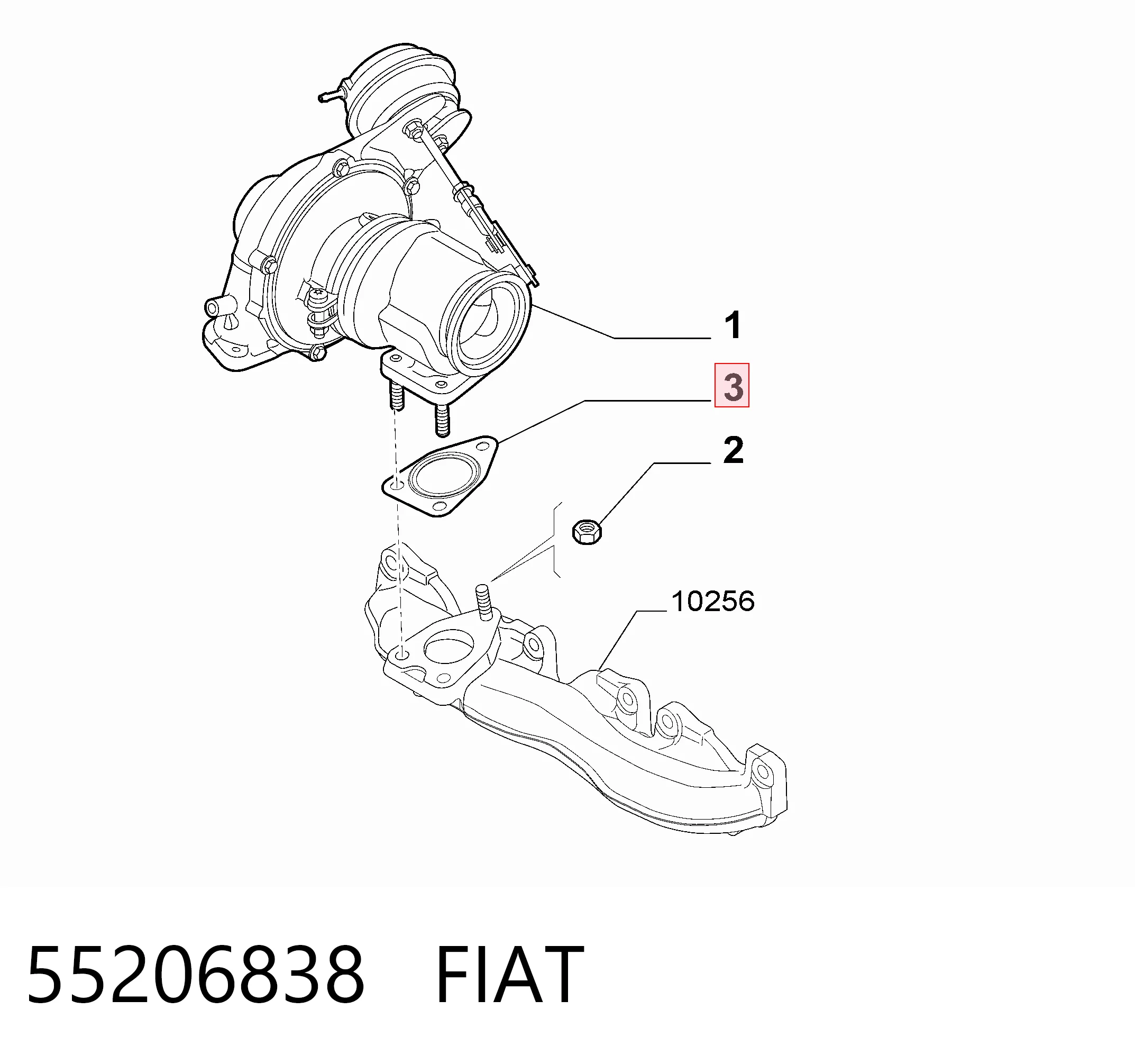 Купити 55206838 Opel Прокладка до глушника