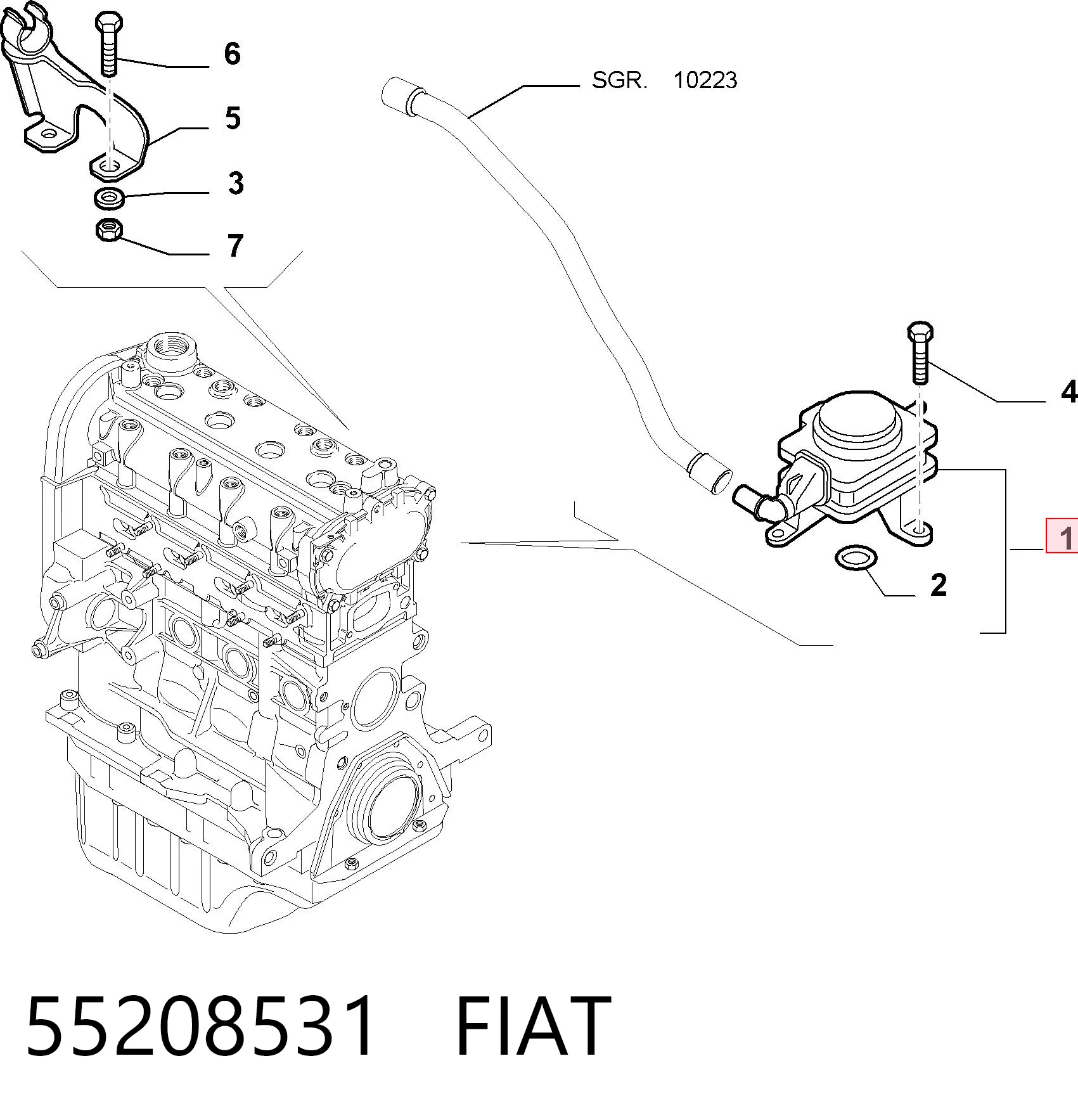 55208531 Fiat/Alfa/Lancia Масловіддільник