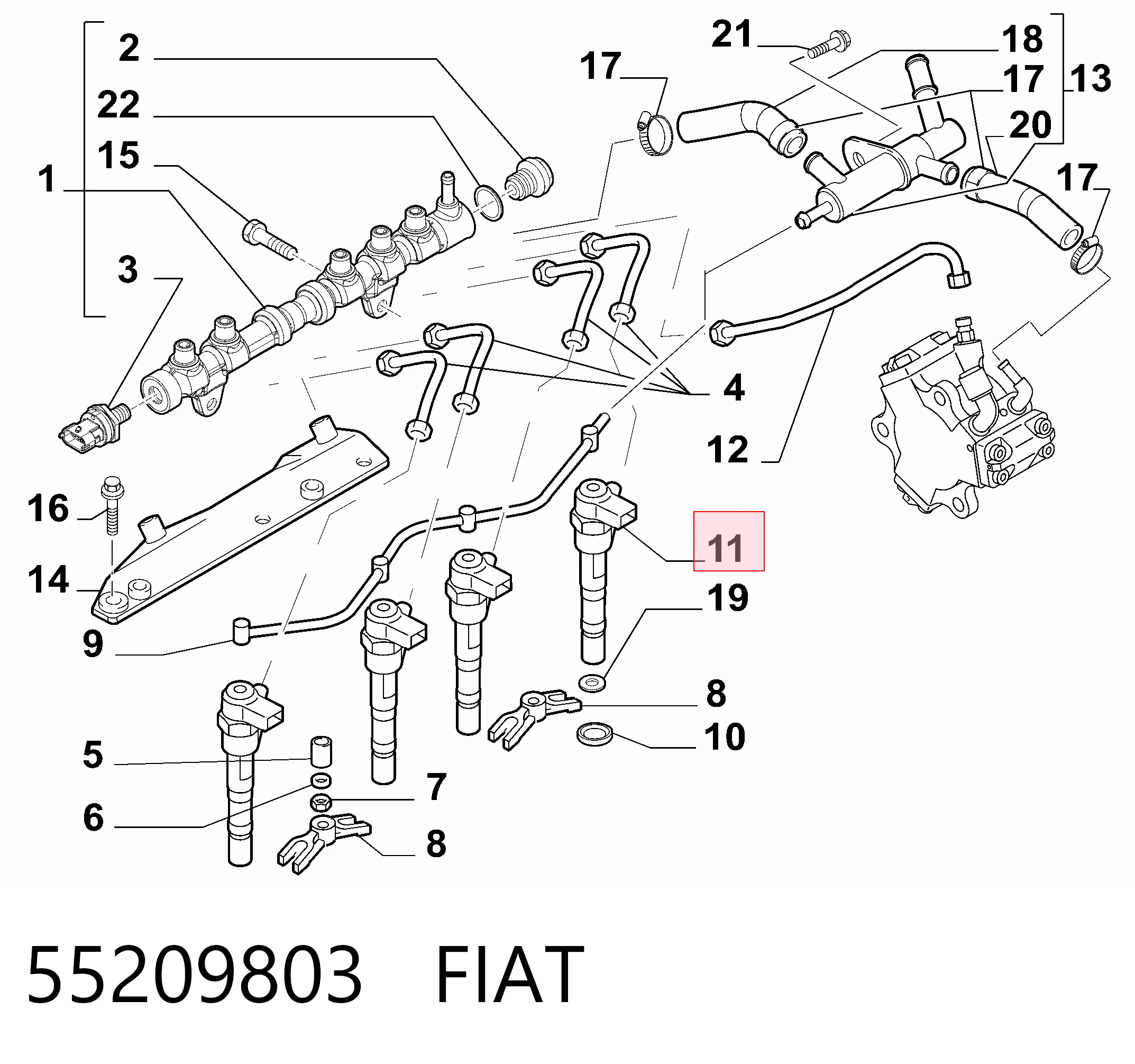 Форсунка паливна Fiat Fiorino Qubo автобус (225) (2008 - 2026) ціна, від 99.09 USD