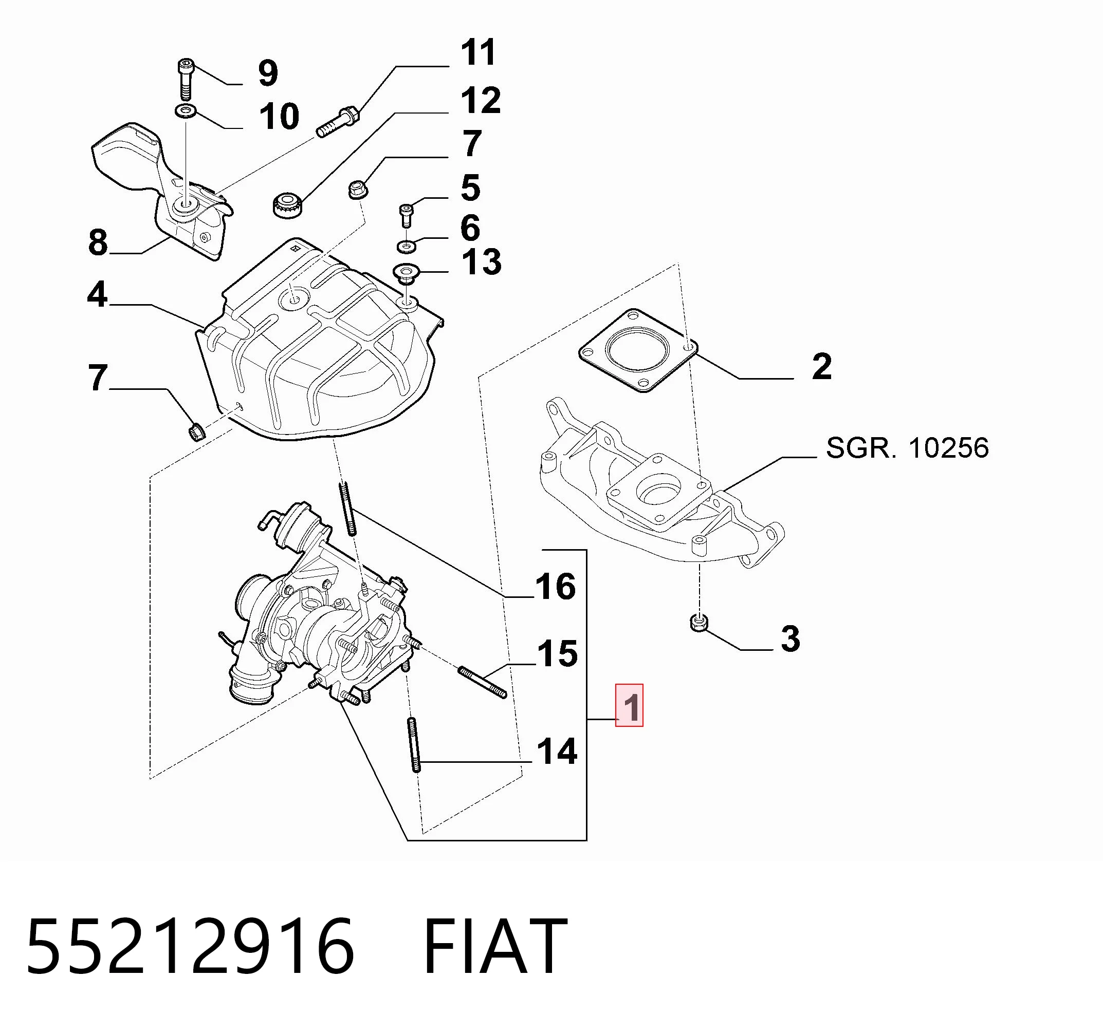 55212916 Fiat/Alfa/Lancia Турбонаддув