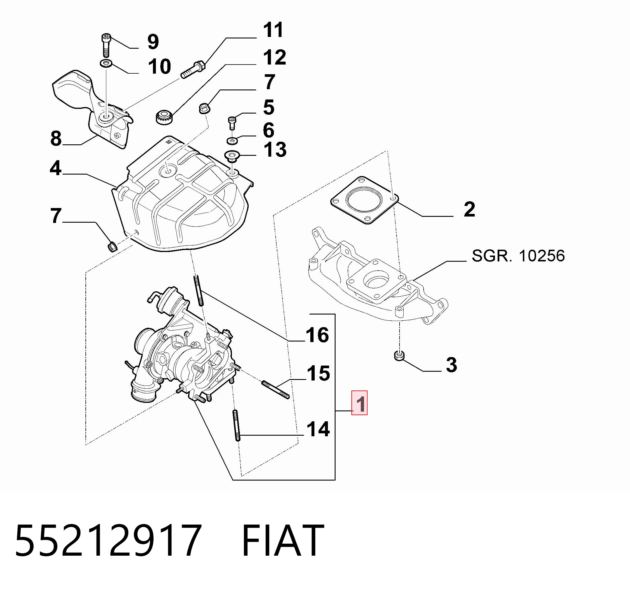 55212917 Fiat/Alfa/Lancia Турбонаддув