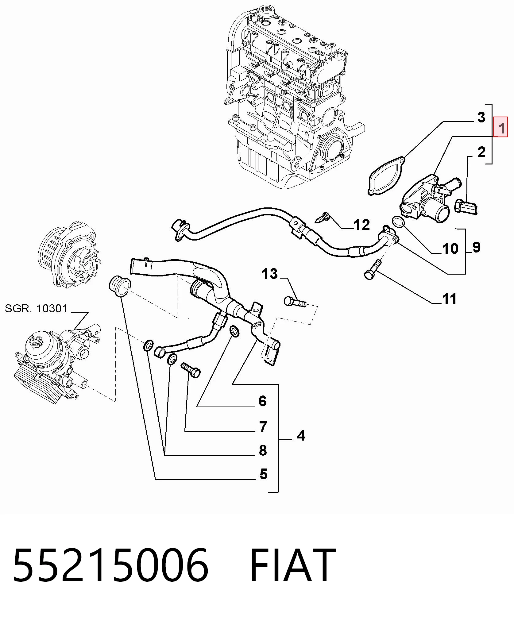 55215006 Fiat/Alfa/Lancia Авто термостат