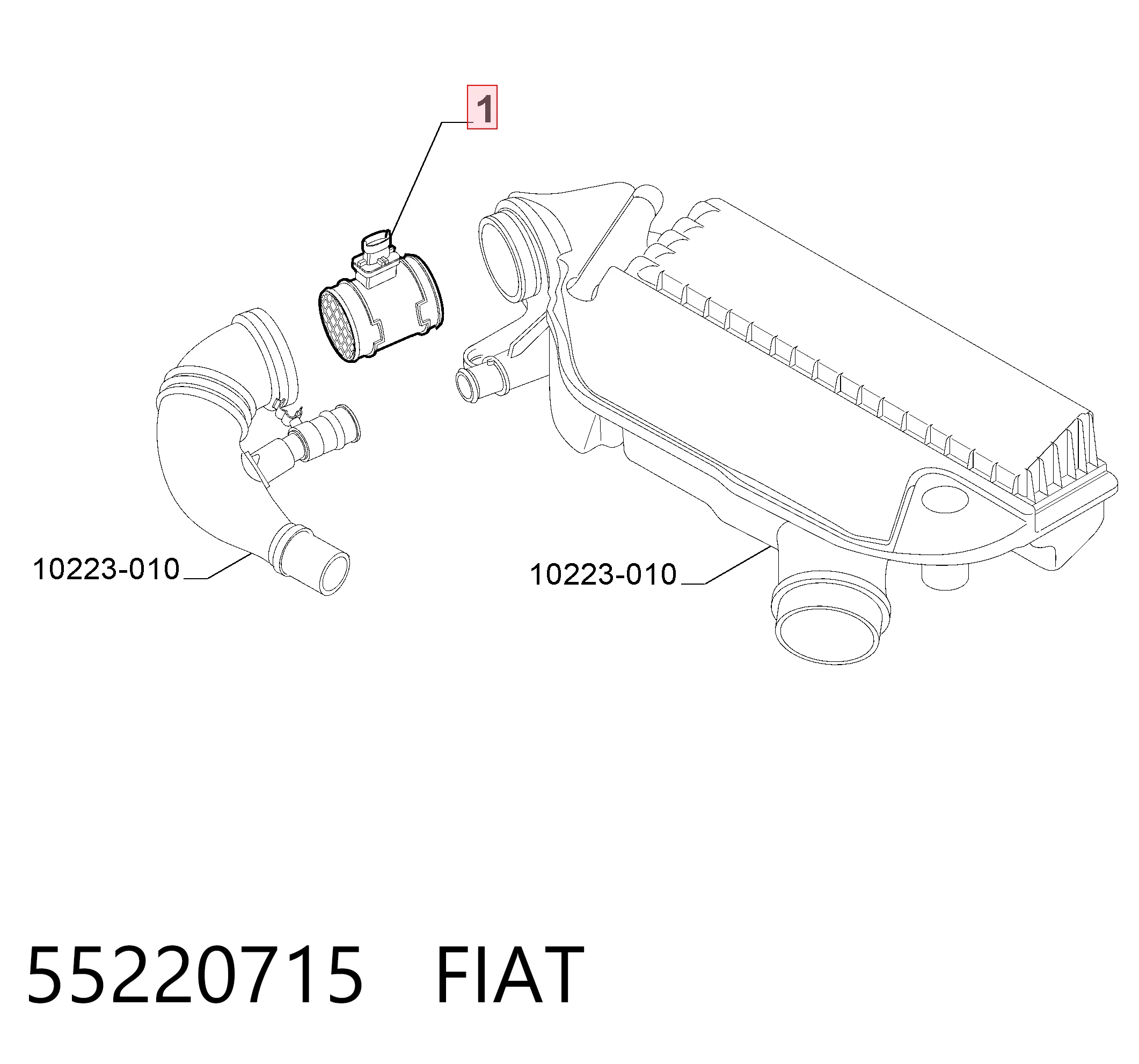 55220715 Fiat/Alfa/Lancia Датчик витрати повітря