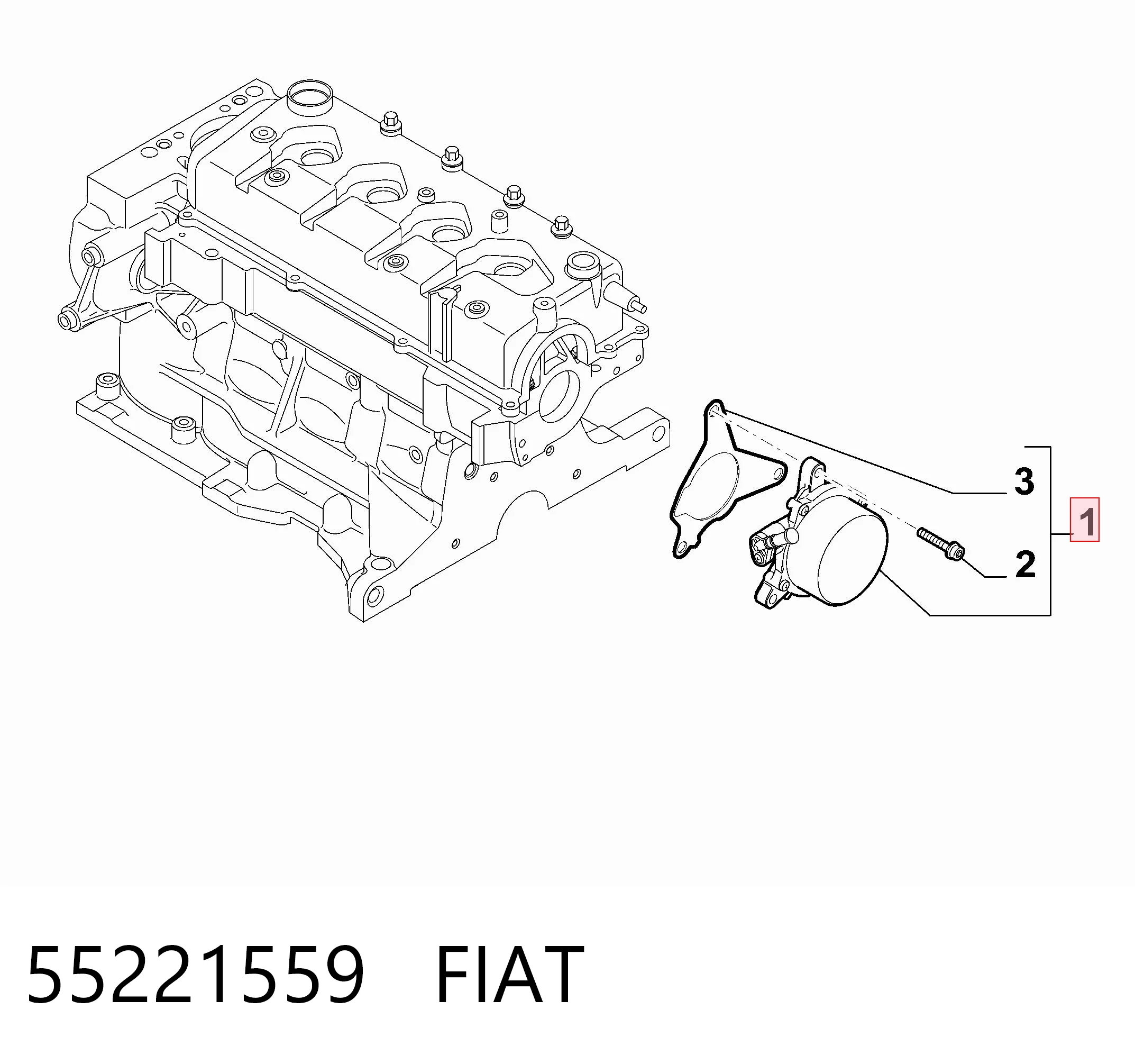 55221559 Fiat/Alfa/Lancia Насос вакуумний
