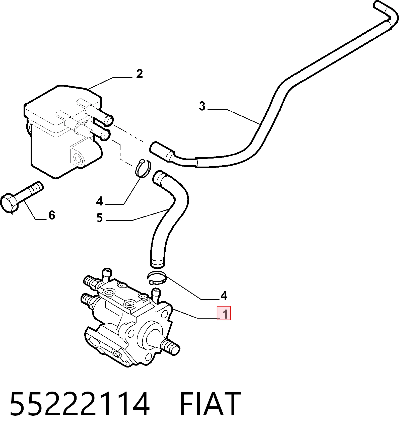 55222114 Fiat/Alfa/Lancia Насос паливний високого тиску (ПНВТ)