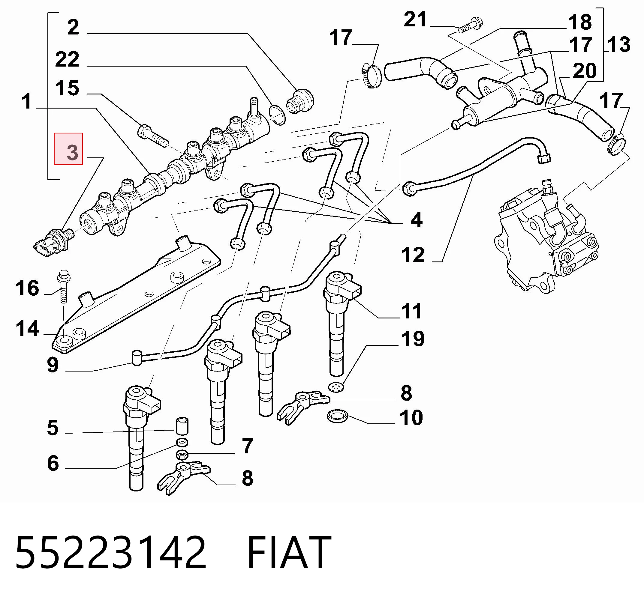 55223142 Fiat/Alfa/Lancia Манометри