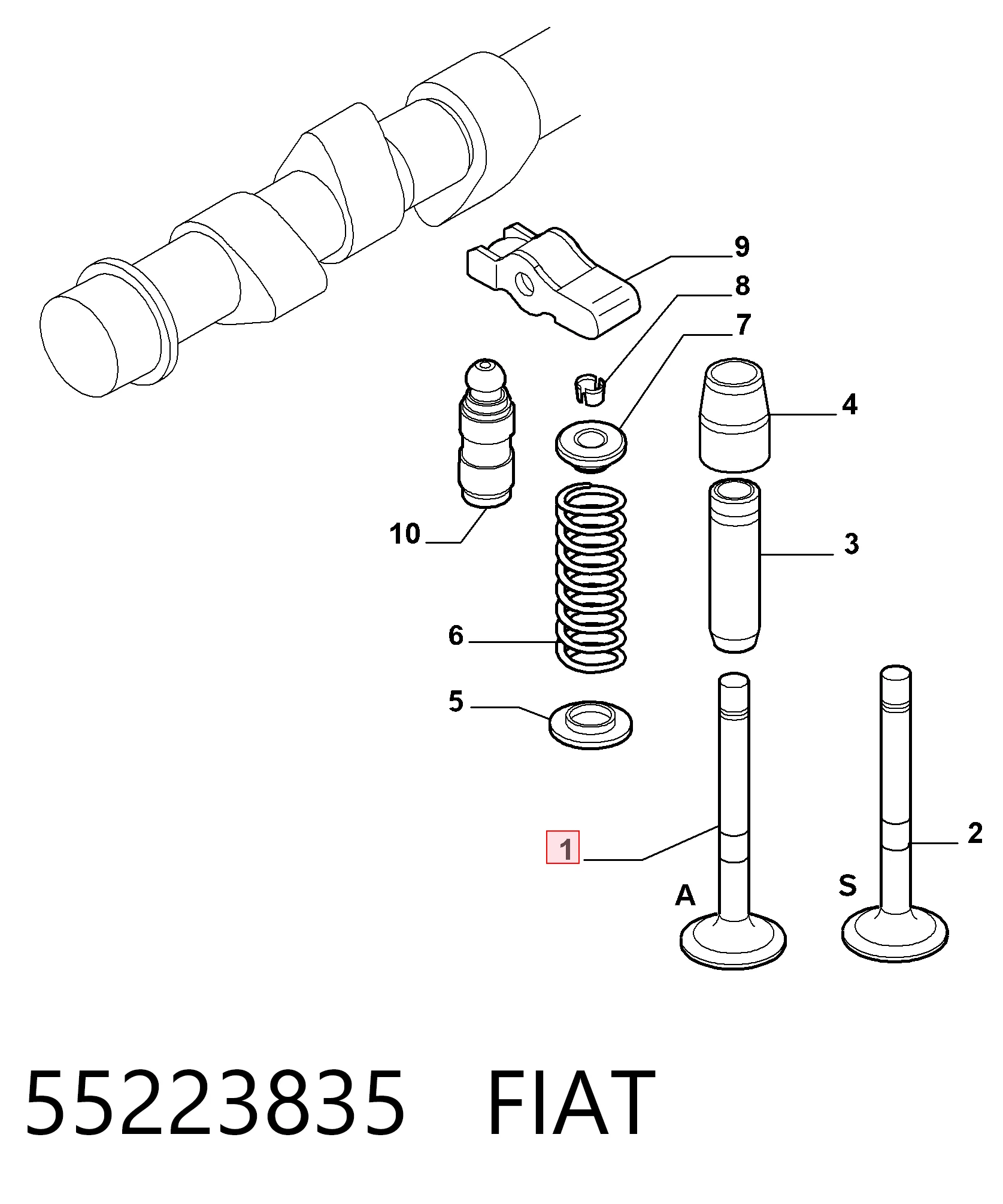 Купити 2944SCR Gieffe Клапан впускний