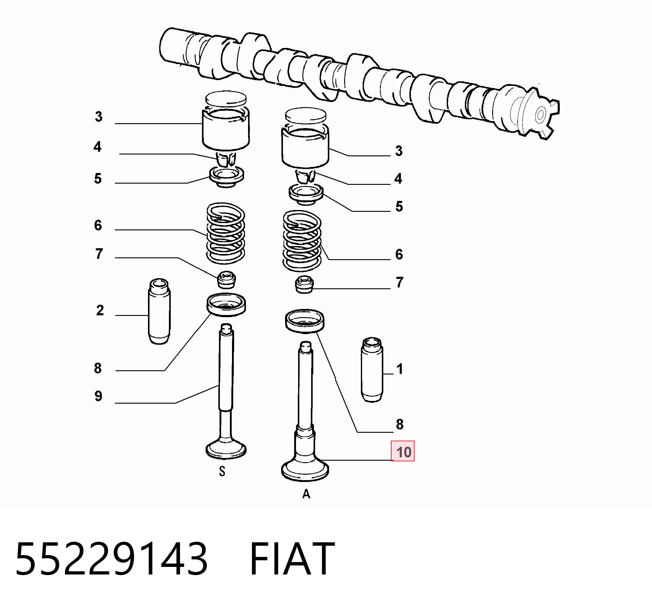 Клапан впускний Gieffe 2928SCR ціна, від 4.08 USD